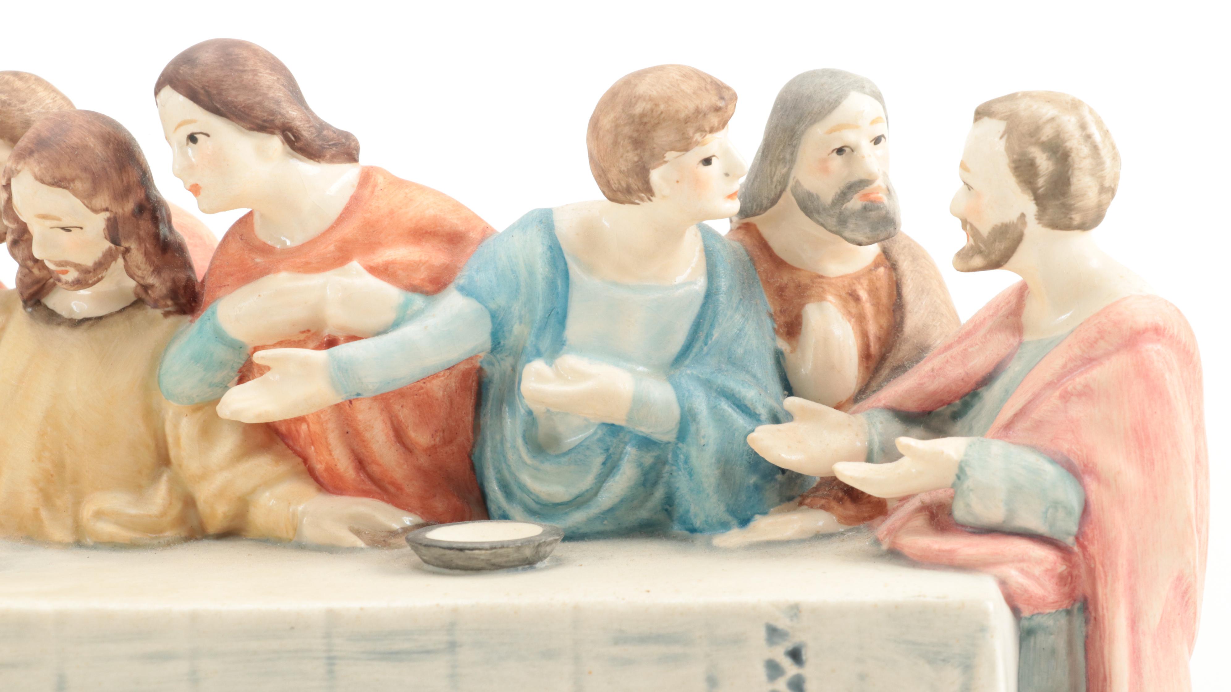 Goebel Porcelain "The Last Supper" Cast Figure After Leonardo da Vinci