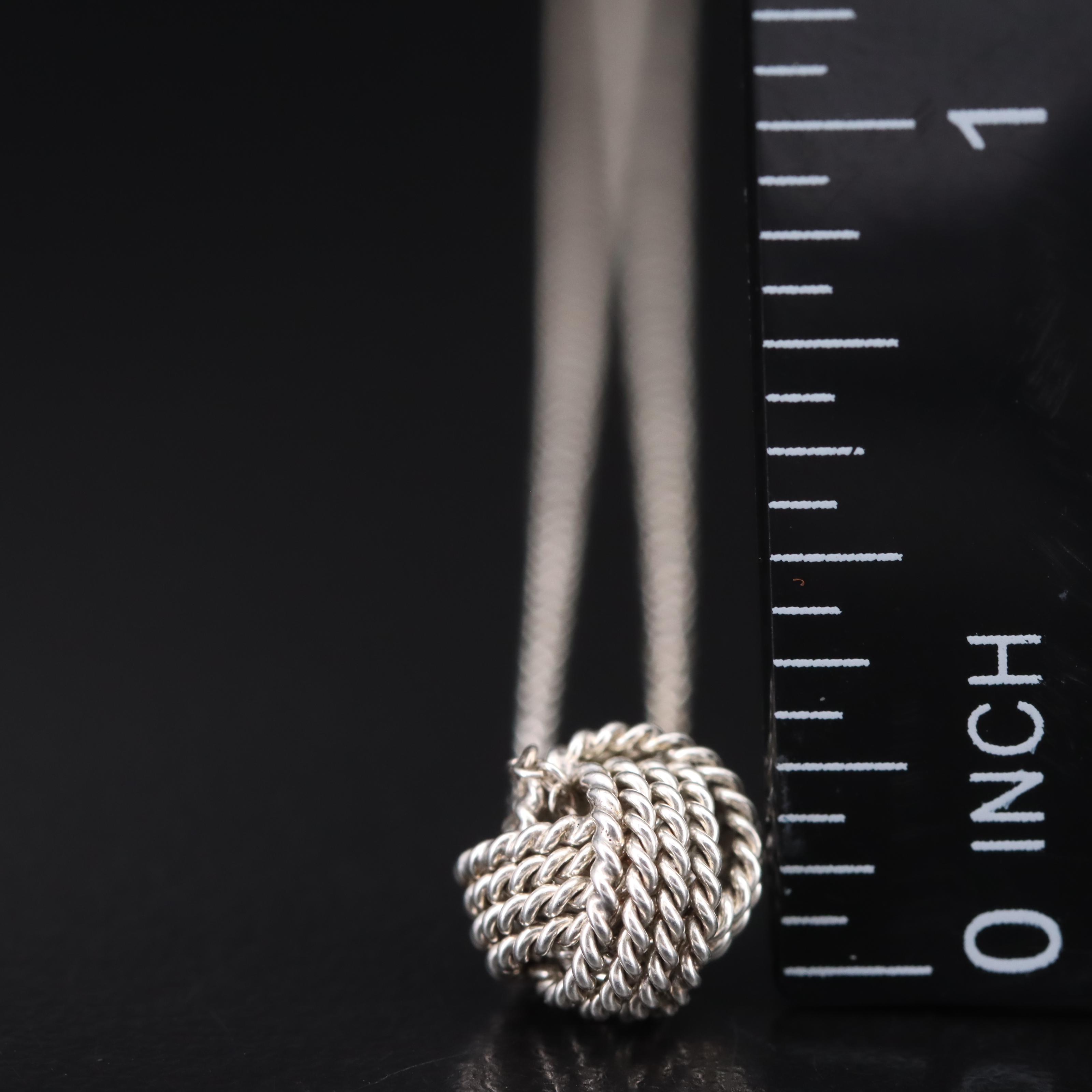 Tiffany & Co. "Love Knot" Sterling Necklace