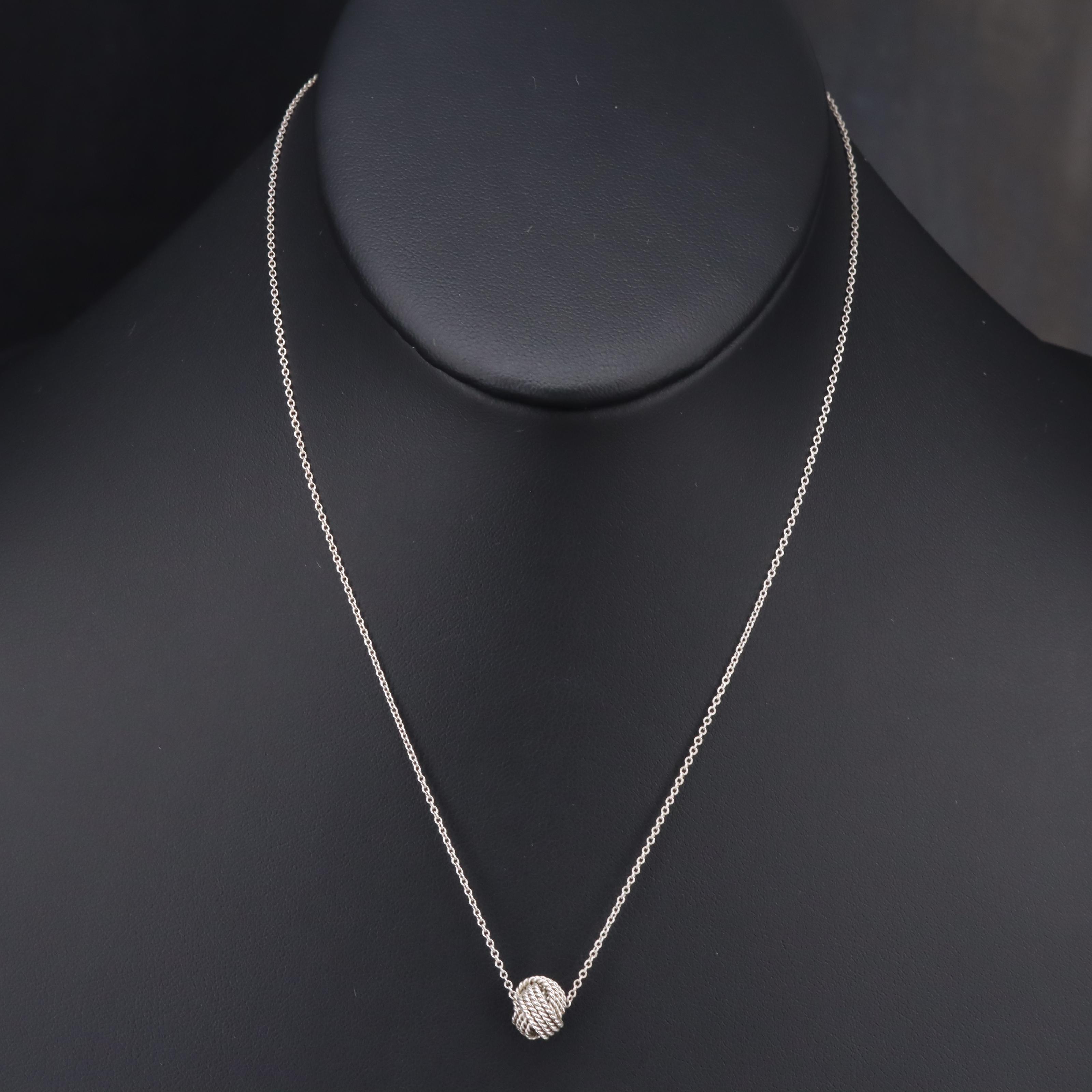 Tiffany & Co. "Love Knot" Sterling Necklace