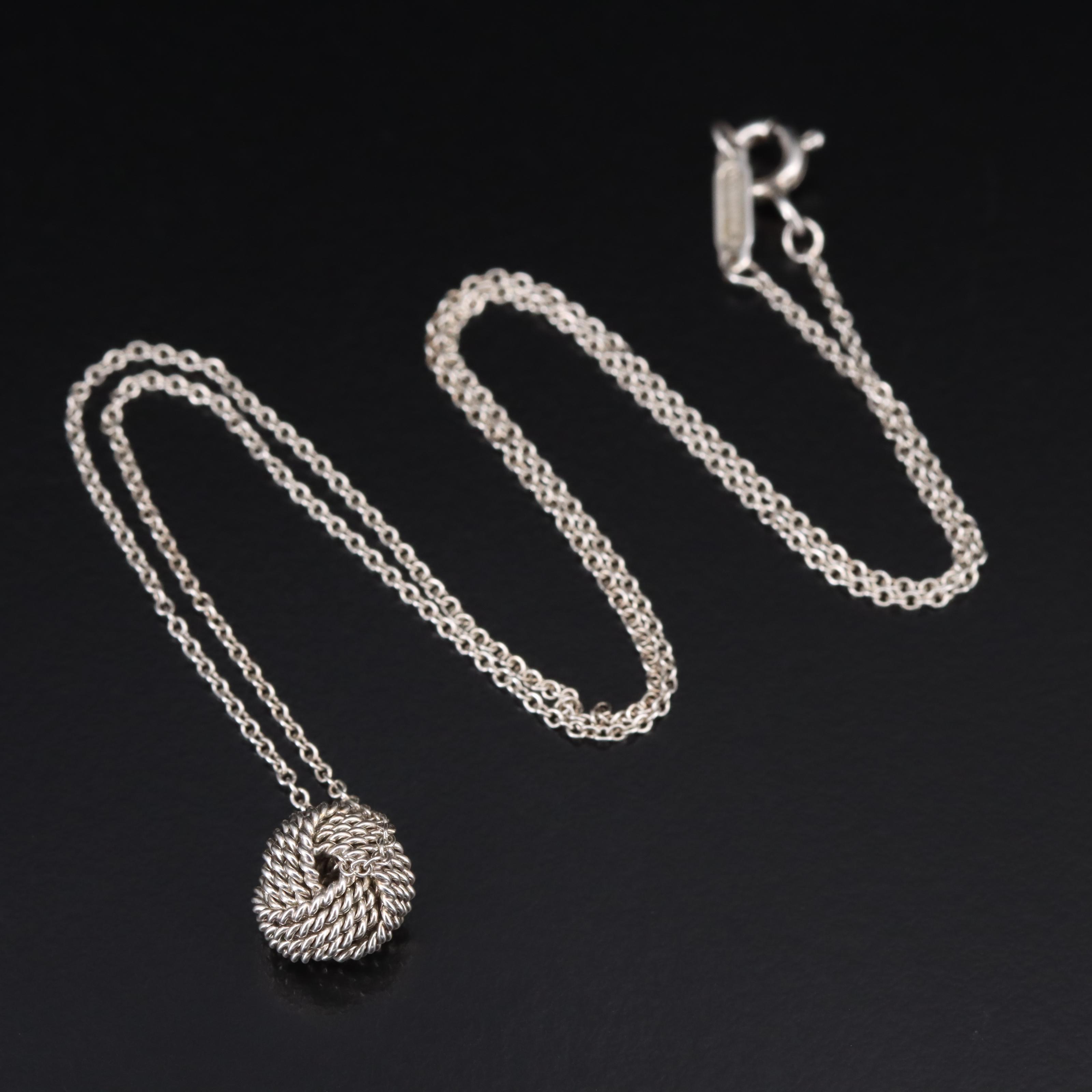 Tiffany & Co. "Love Knot" Sterling Necklace