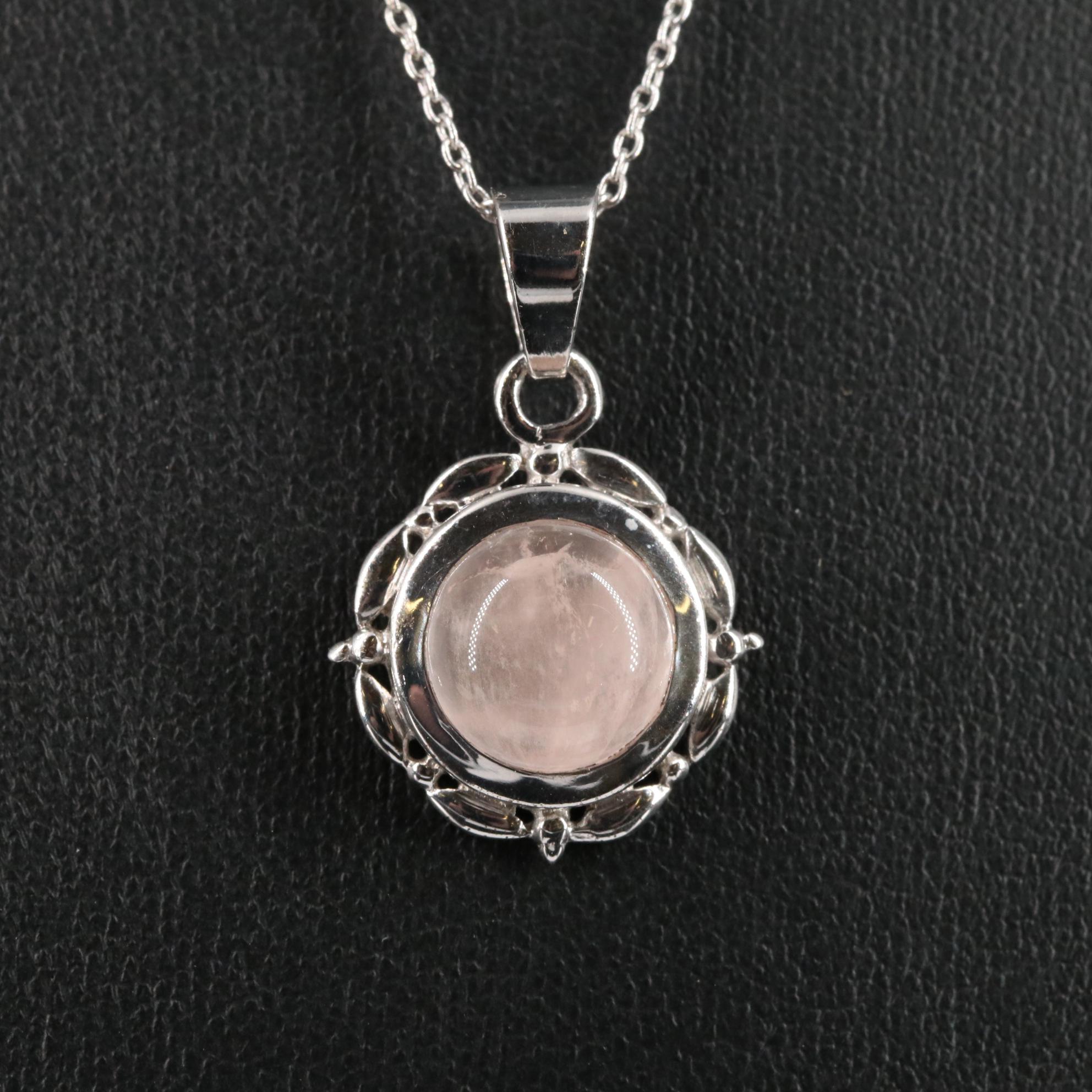 Sterling Moonstone Pendant Necklace