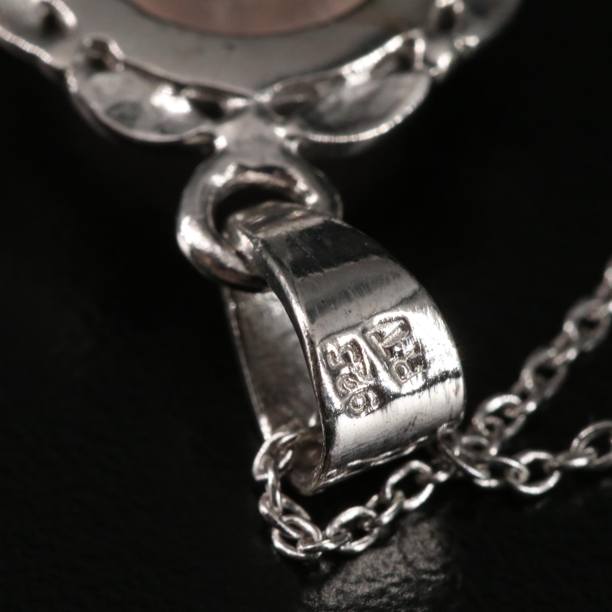 Sterling Moonstone Pendant Necklace