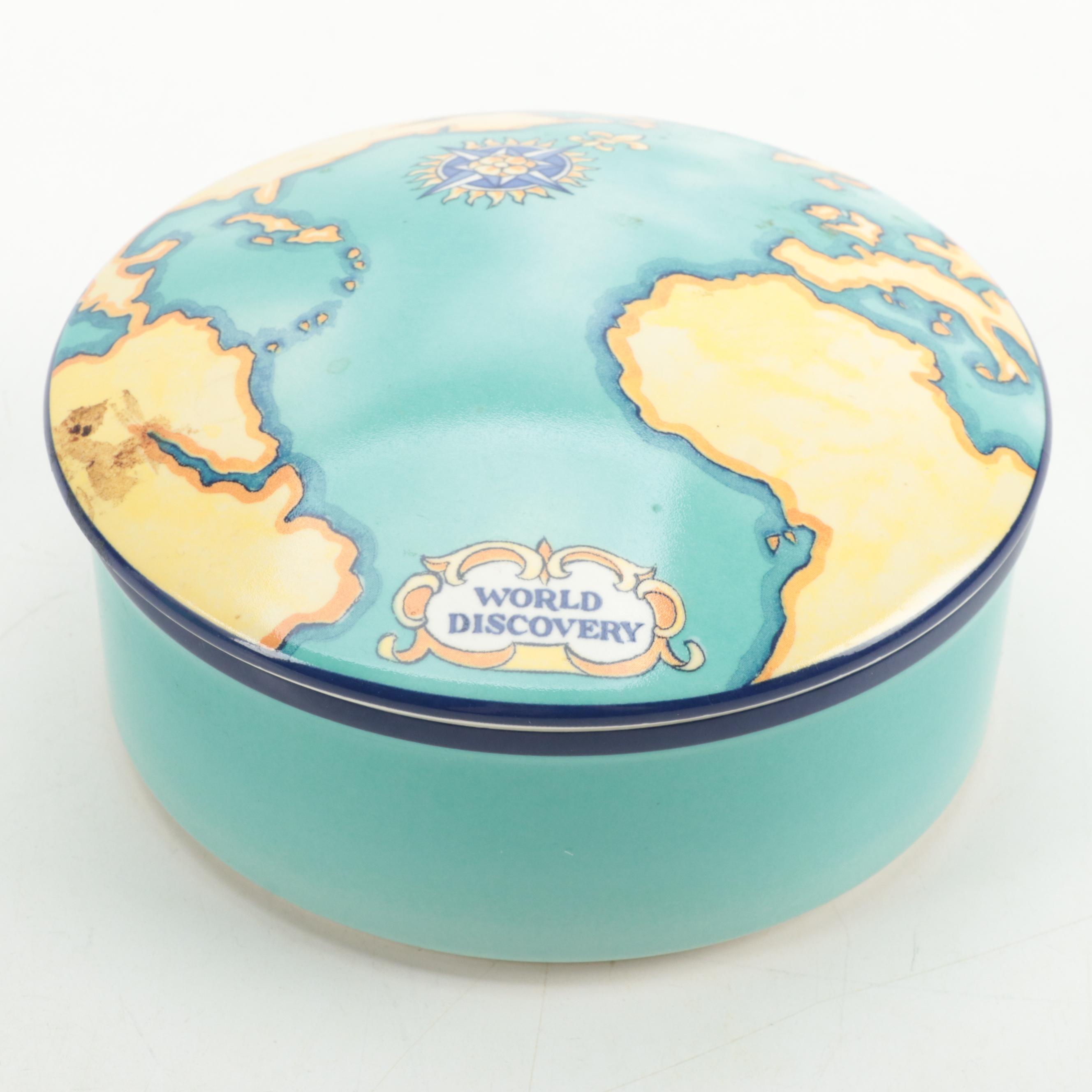 Tiffany & Co. for Tauck "World Discovery" Round Porcelain Box, 2000