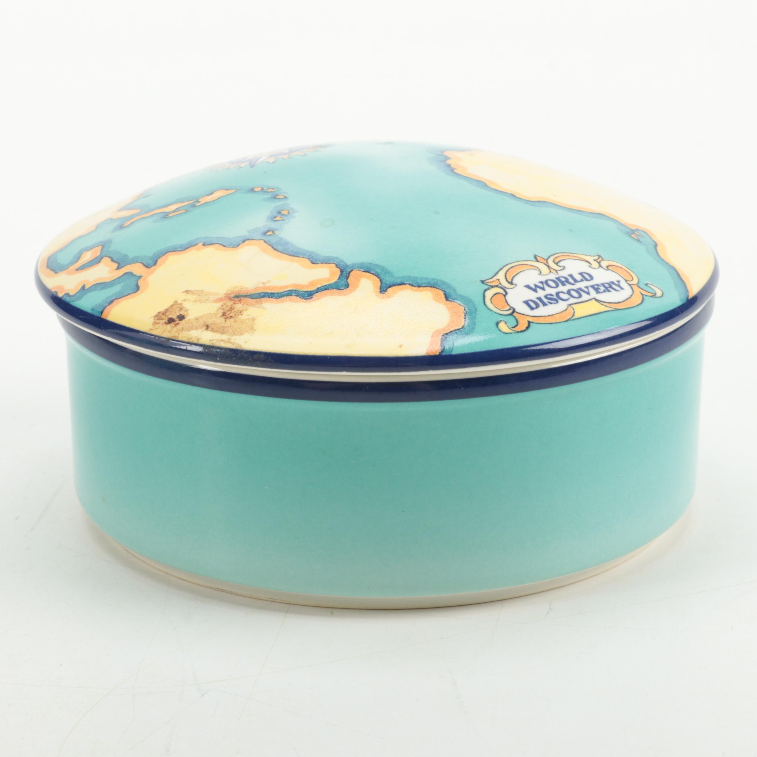 Tiffany & Co. for Tauck "World Discovery" Round Porcelain Box, 2000