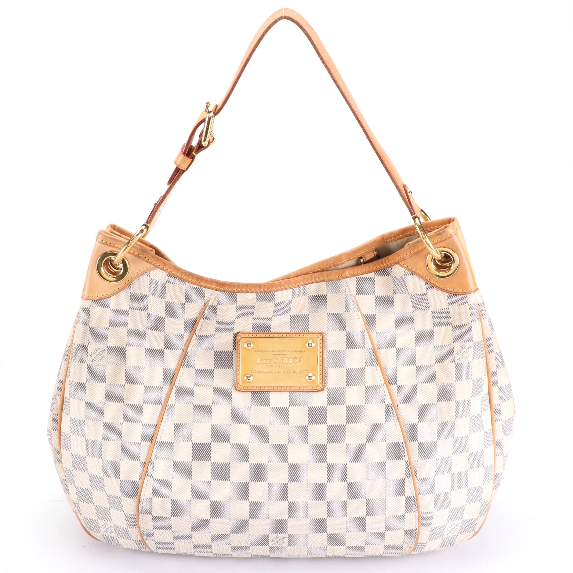 Louis Vuitton Inventeur Galliera in Damier Azur Canvas and Leather