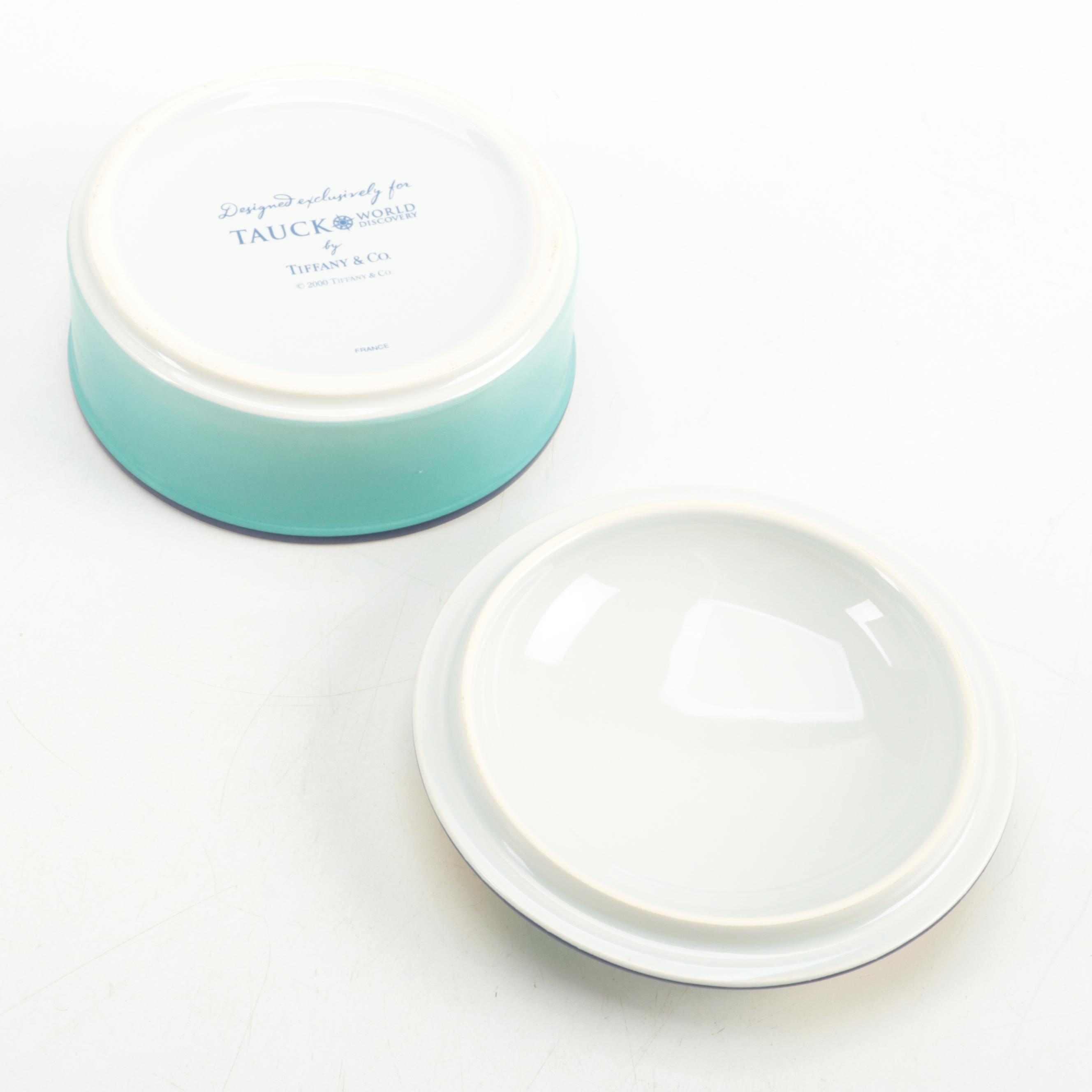 Tiffany & Co. for Tauck "World Discovery" Round Porcelain Box, 2000