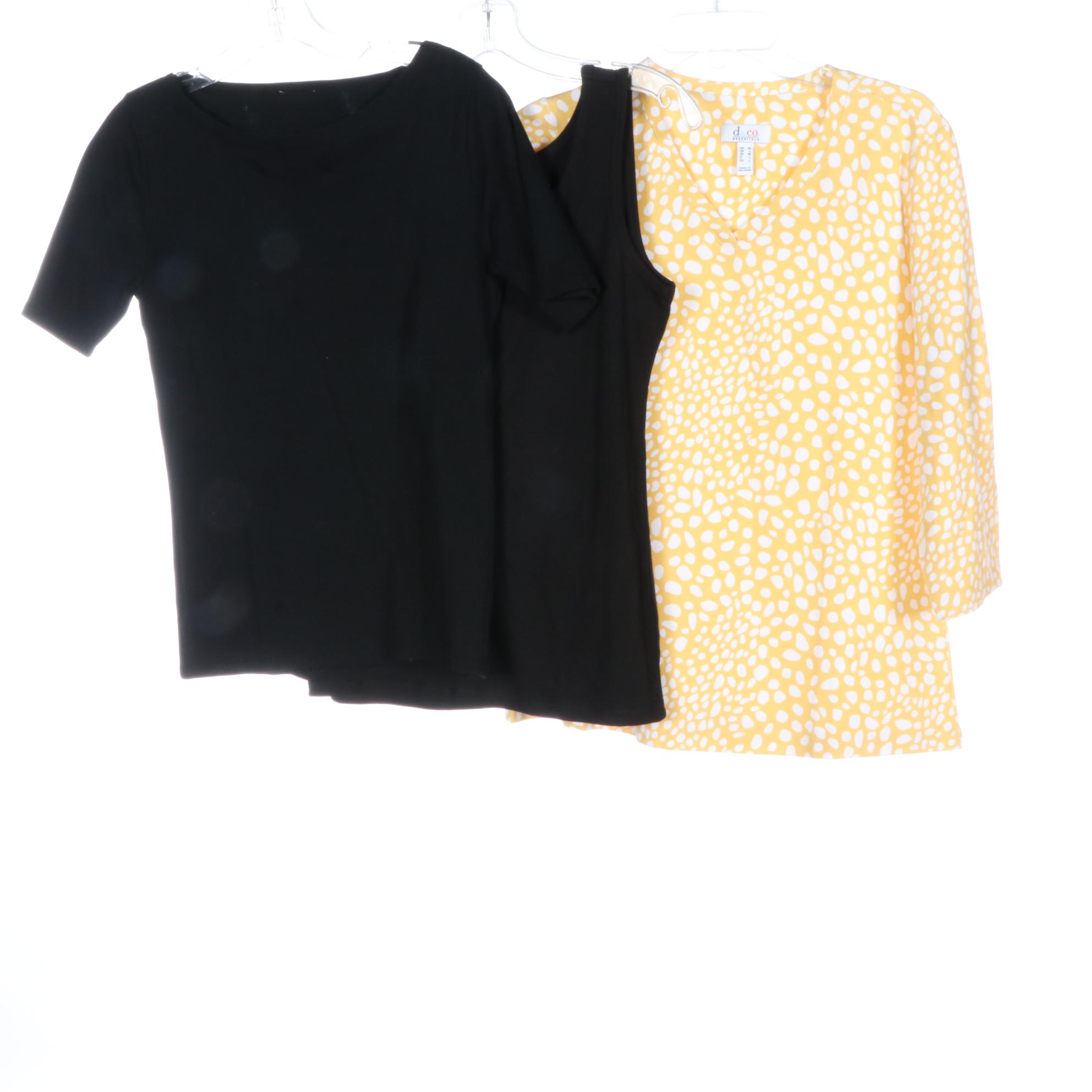 Susan Graver, D & Co. and Logo Tops and Rebecca Taylor, BUI, Lemon Way Pants