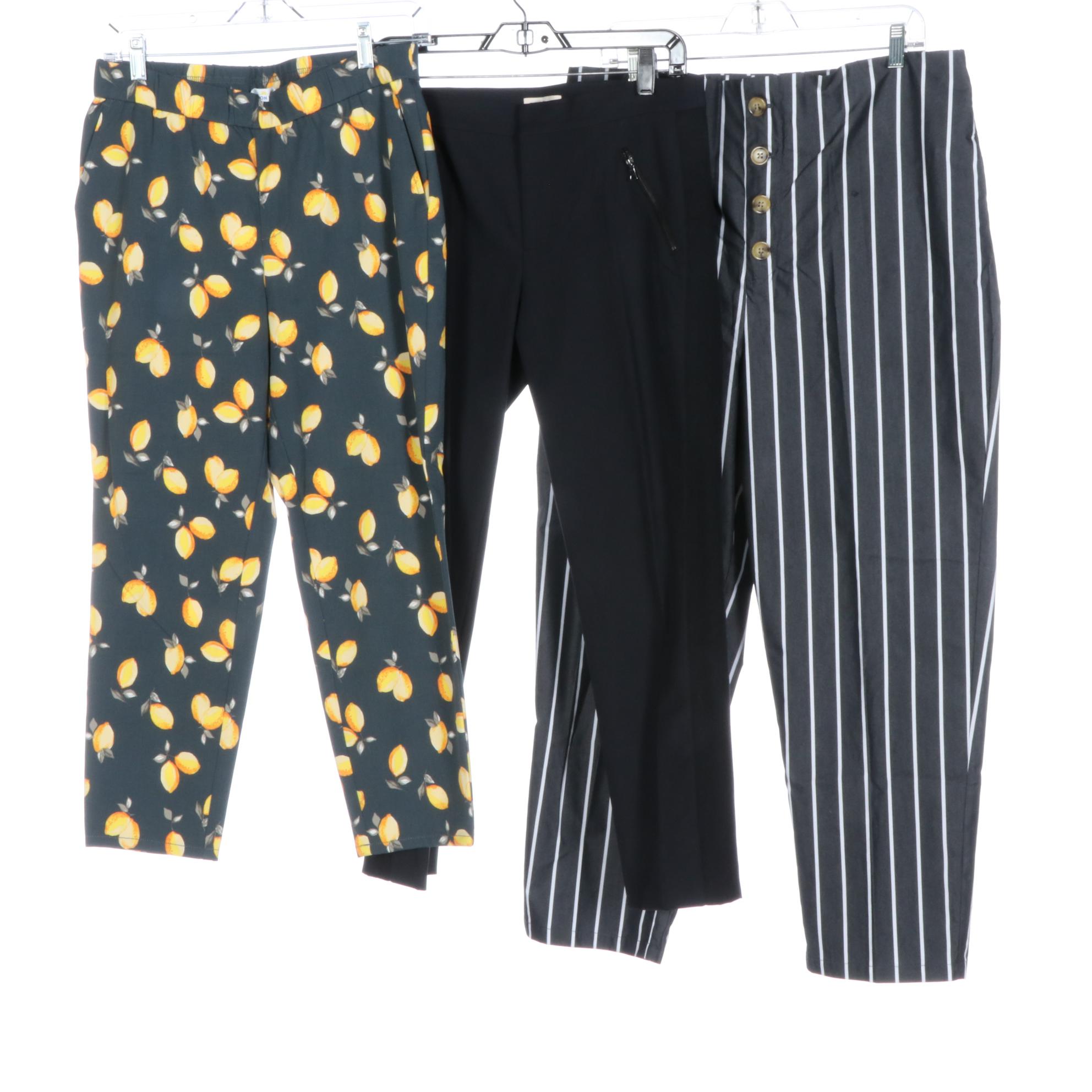 Susan Graver, D & Co. and Logo Tops and Rebecca Taylor, BUI, Lemon Way Pants