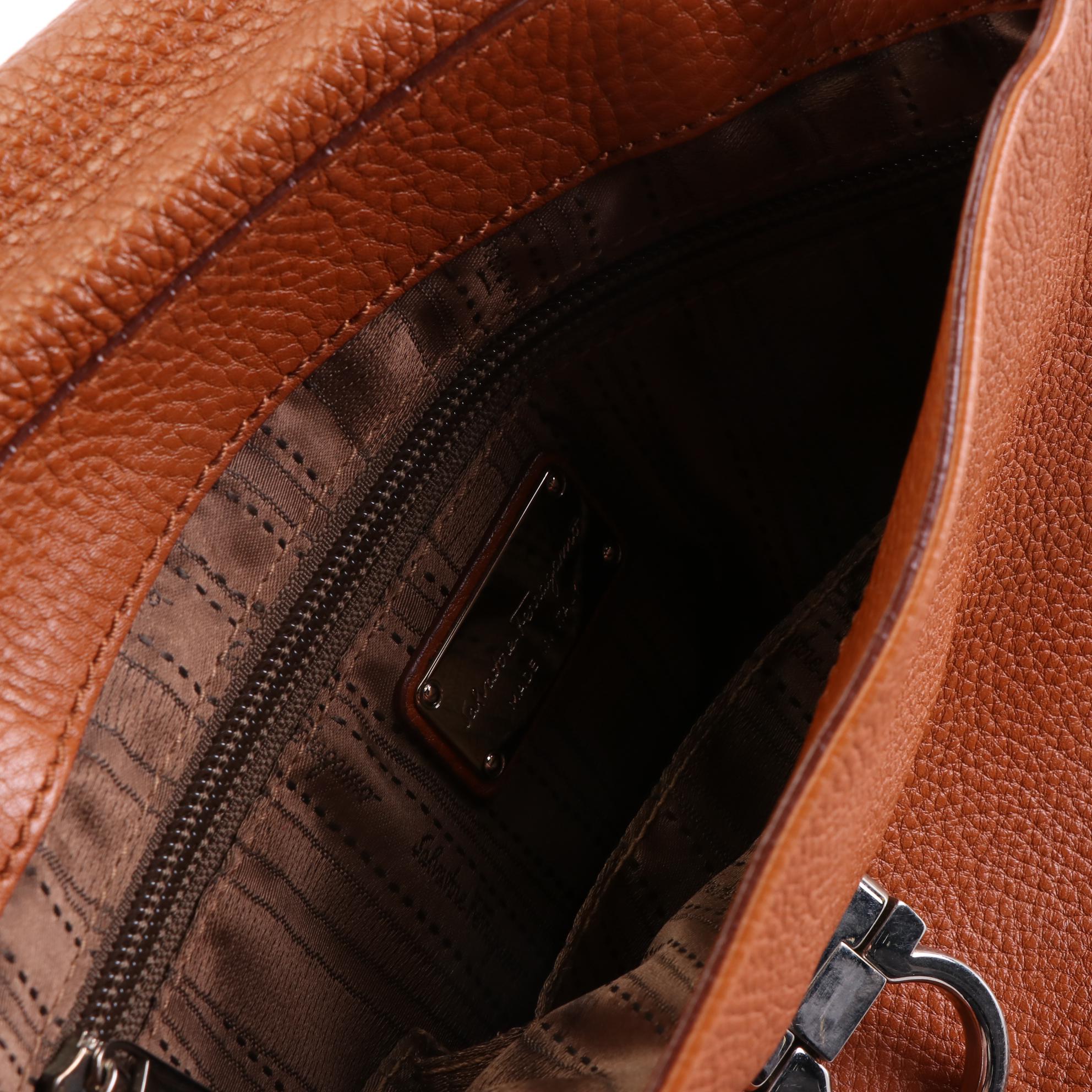 Salvatore Ferragamo Sofia Satchel Small in Pebbled Leather