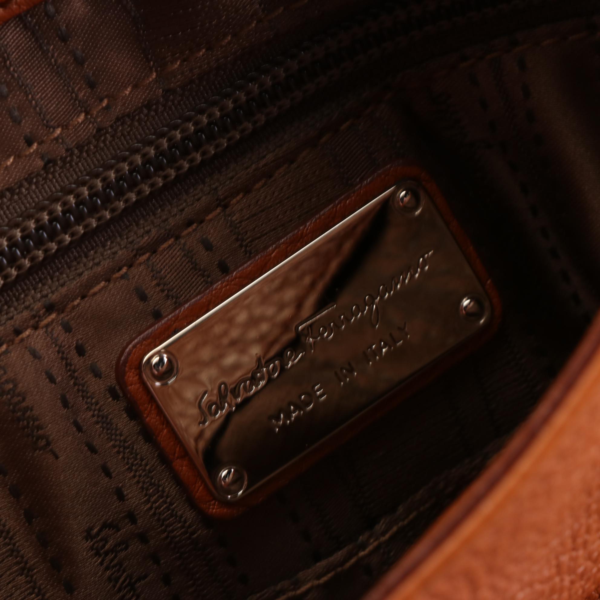 Salvatore Ferragamo Sofia Satchel Small in Pebbled Leather