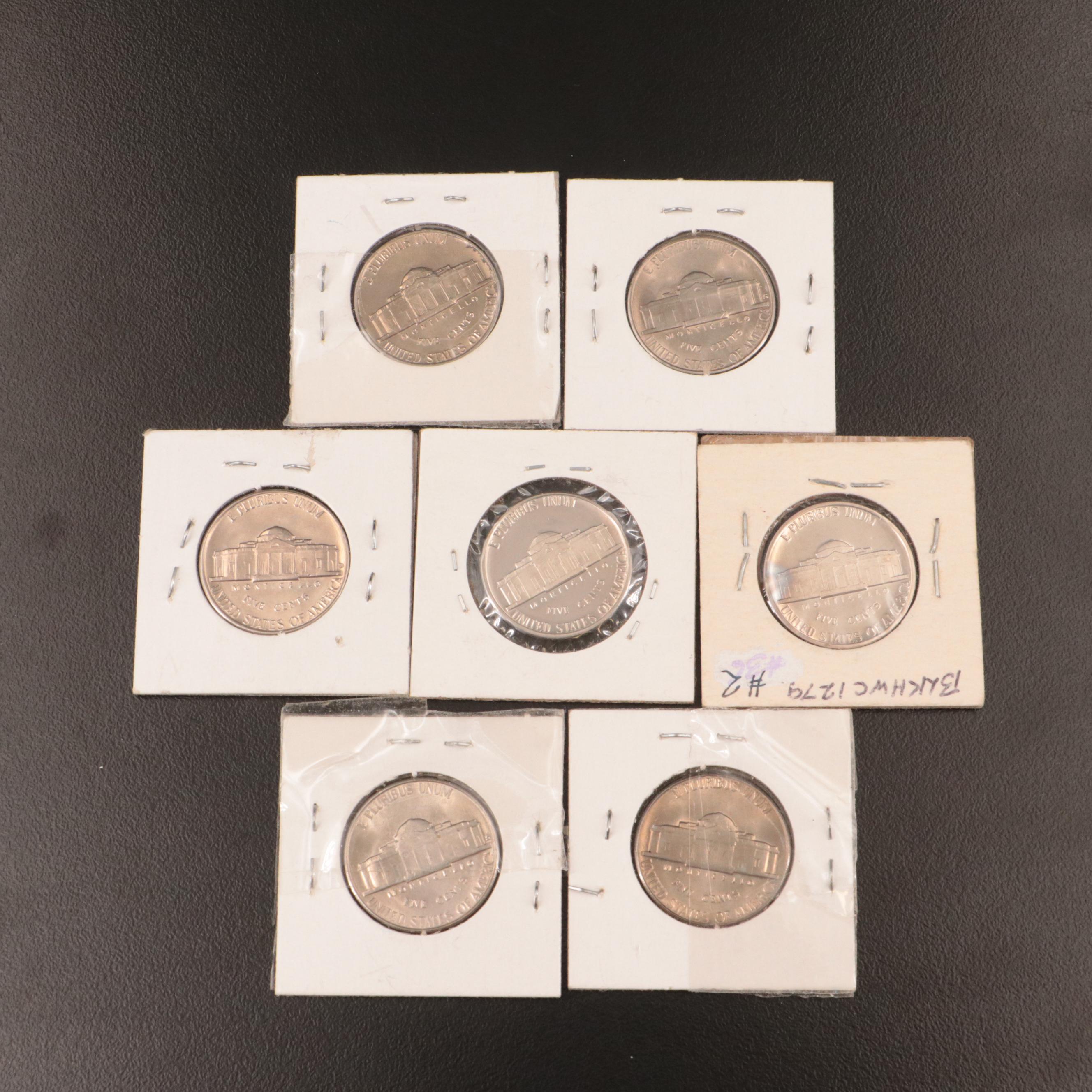 Forty-Four Jefferson Nickels, Proof, Silver, Error