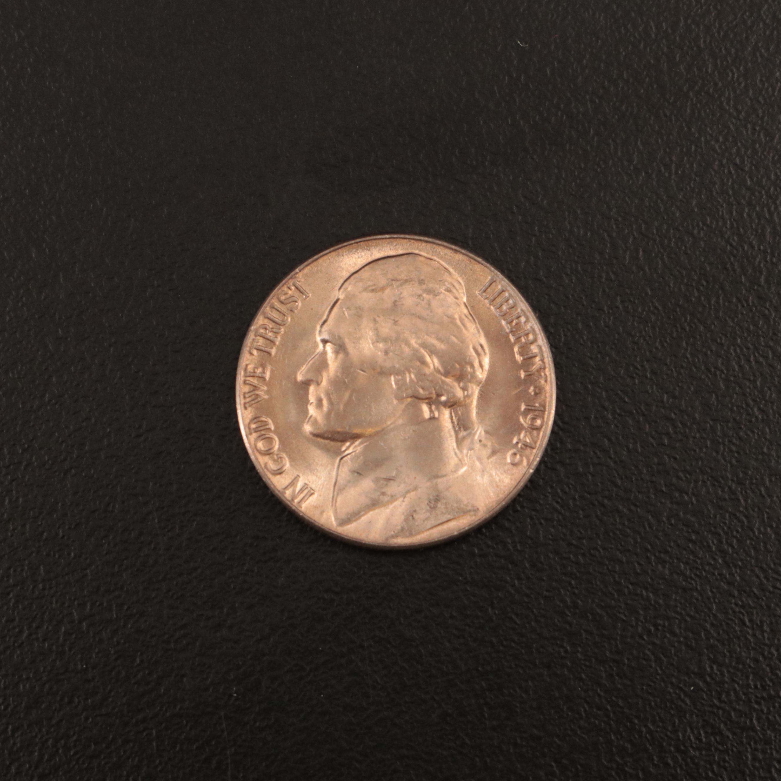 Forty-Four Jefferson Nickels, Proof, Silver, Error