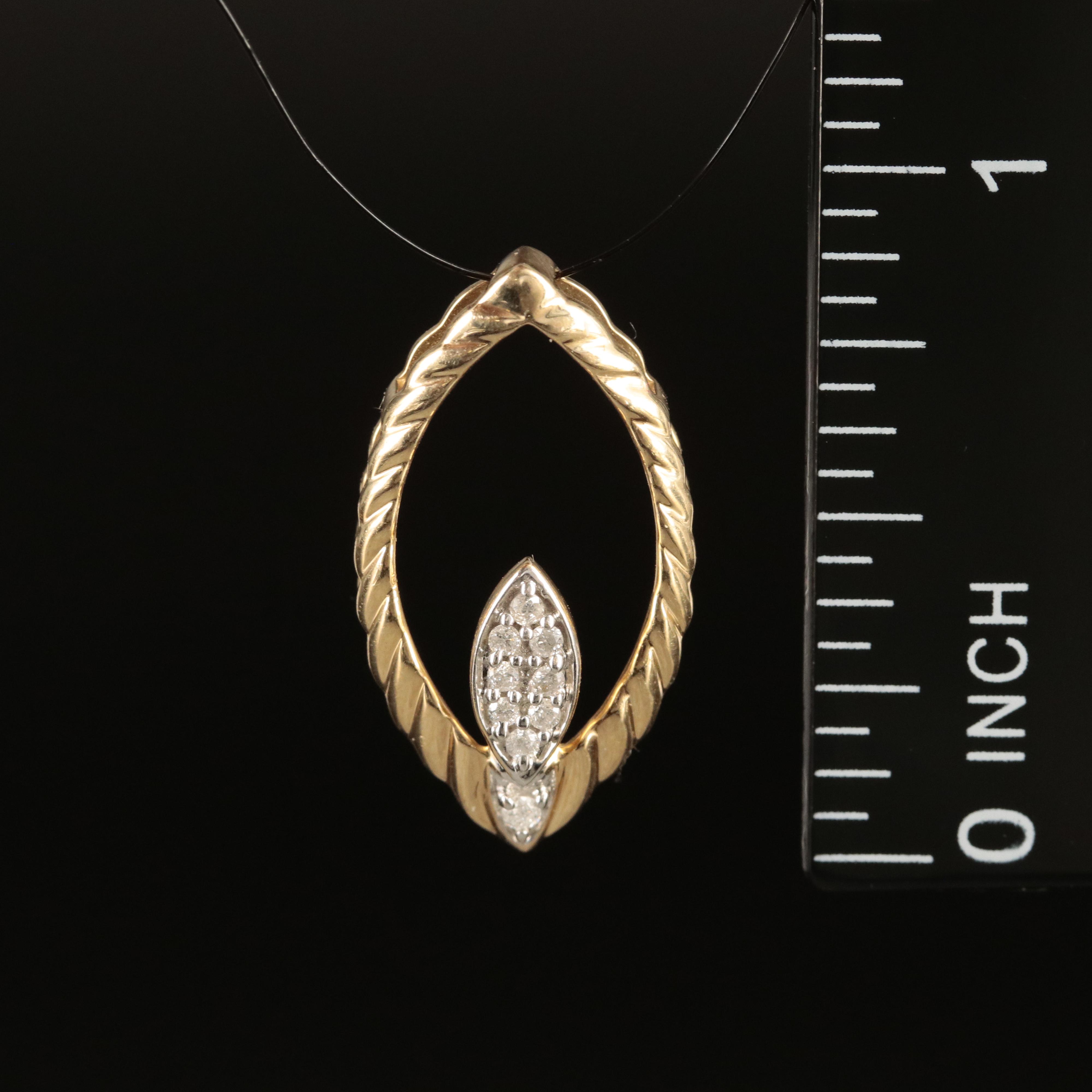 14K 0.07 CTW Diamond Slide Pendant