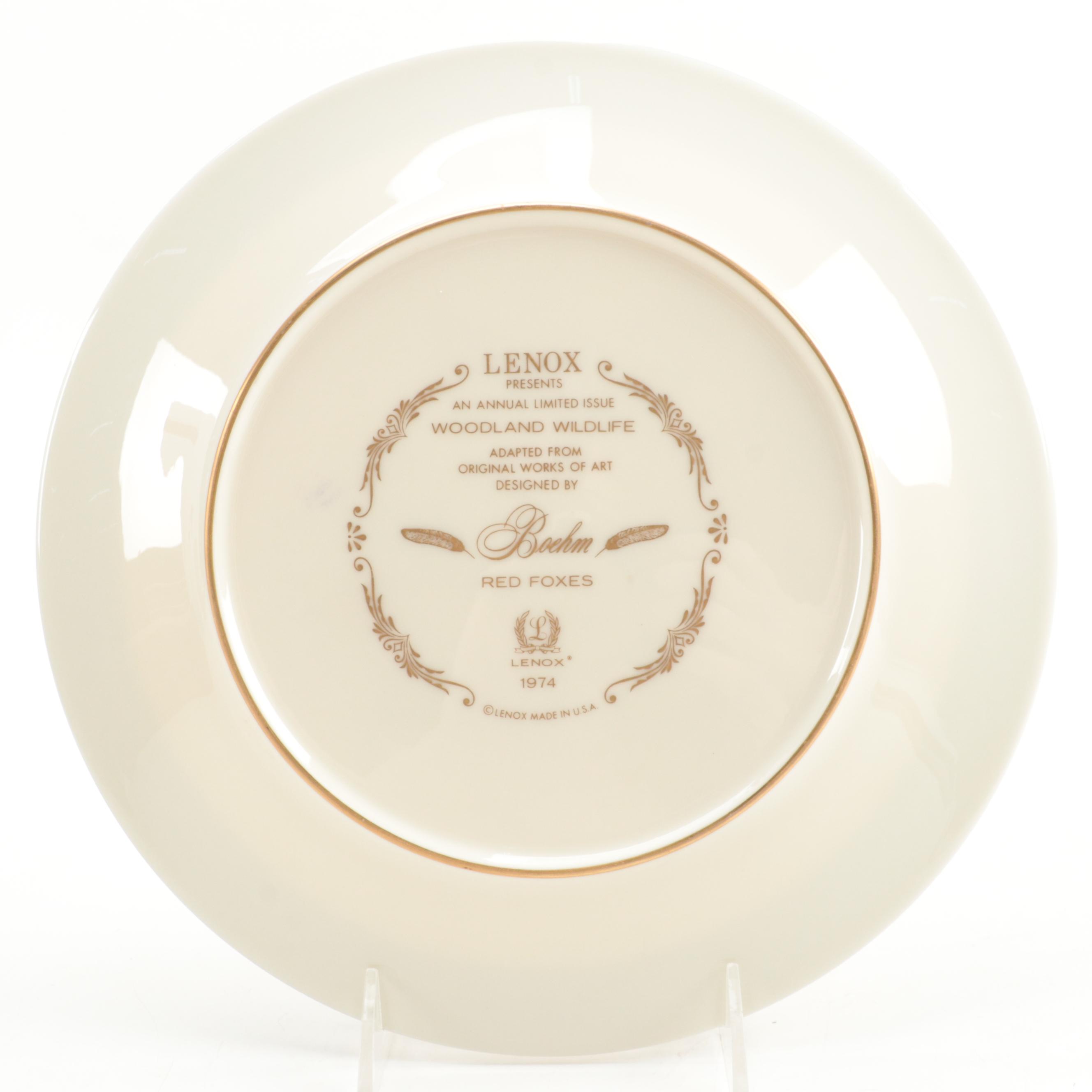 Lenox "Raccoons" and Other "Woodland Wildlife" Porcelain Plates