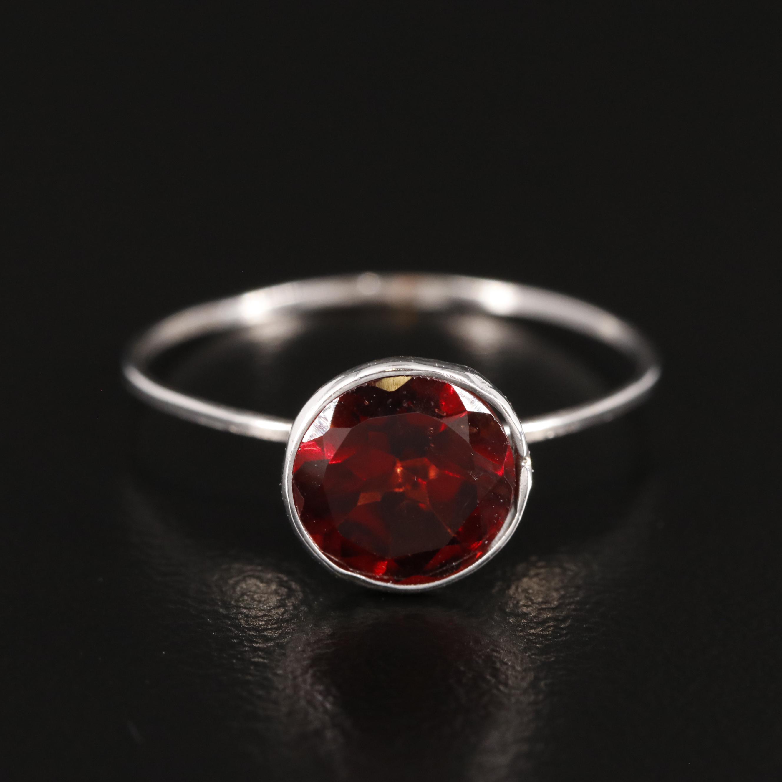 14K Garnet Ring