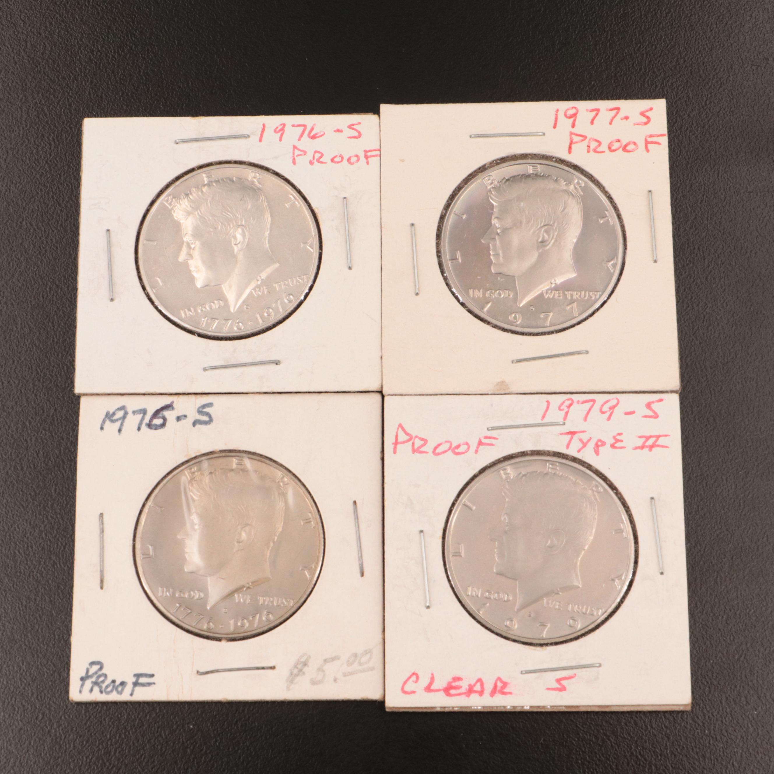 Thirty-Five Kennedy Proof Half Dollars, Including Silver