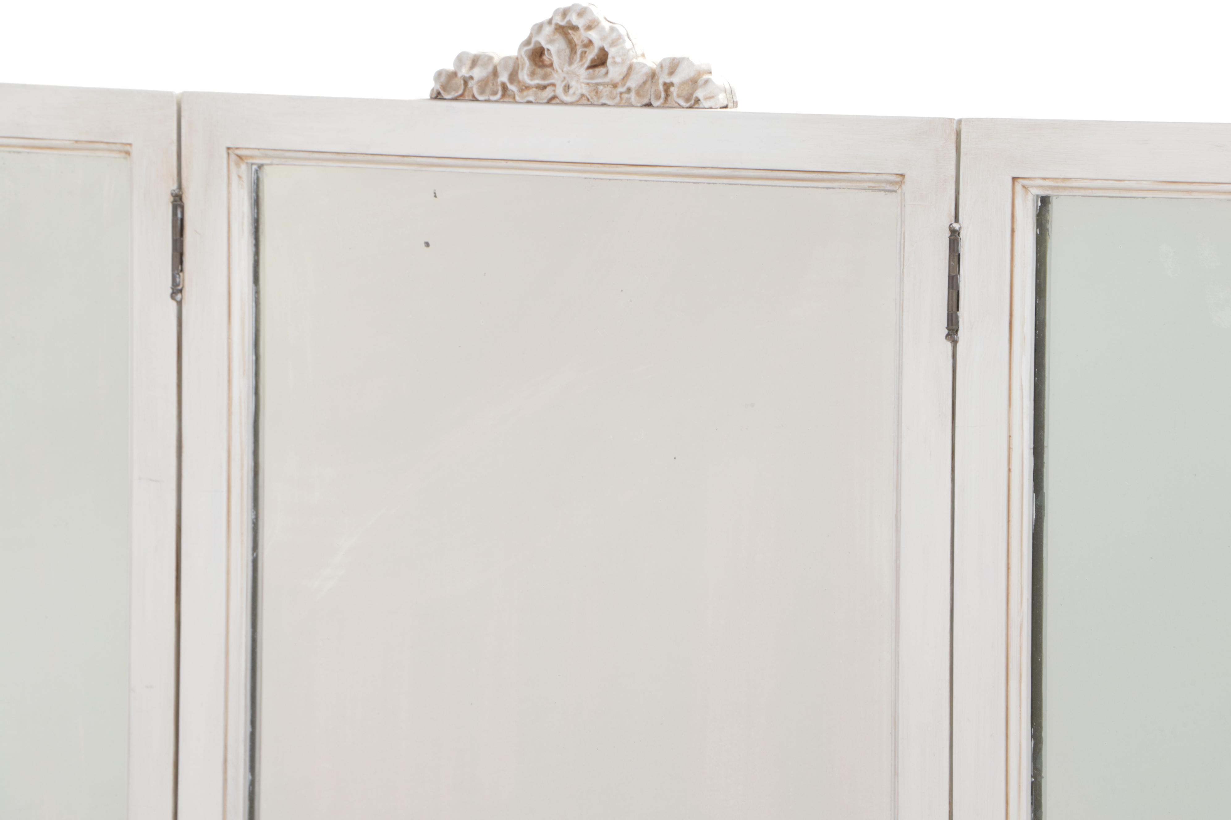 Louis XVI Style White-Painted Vanity Table, Early 20th Century