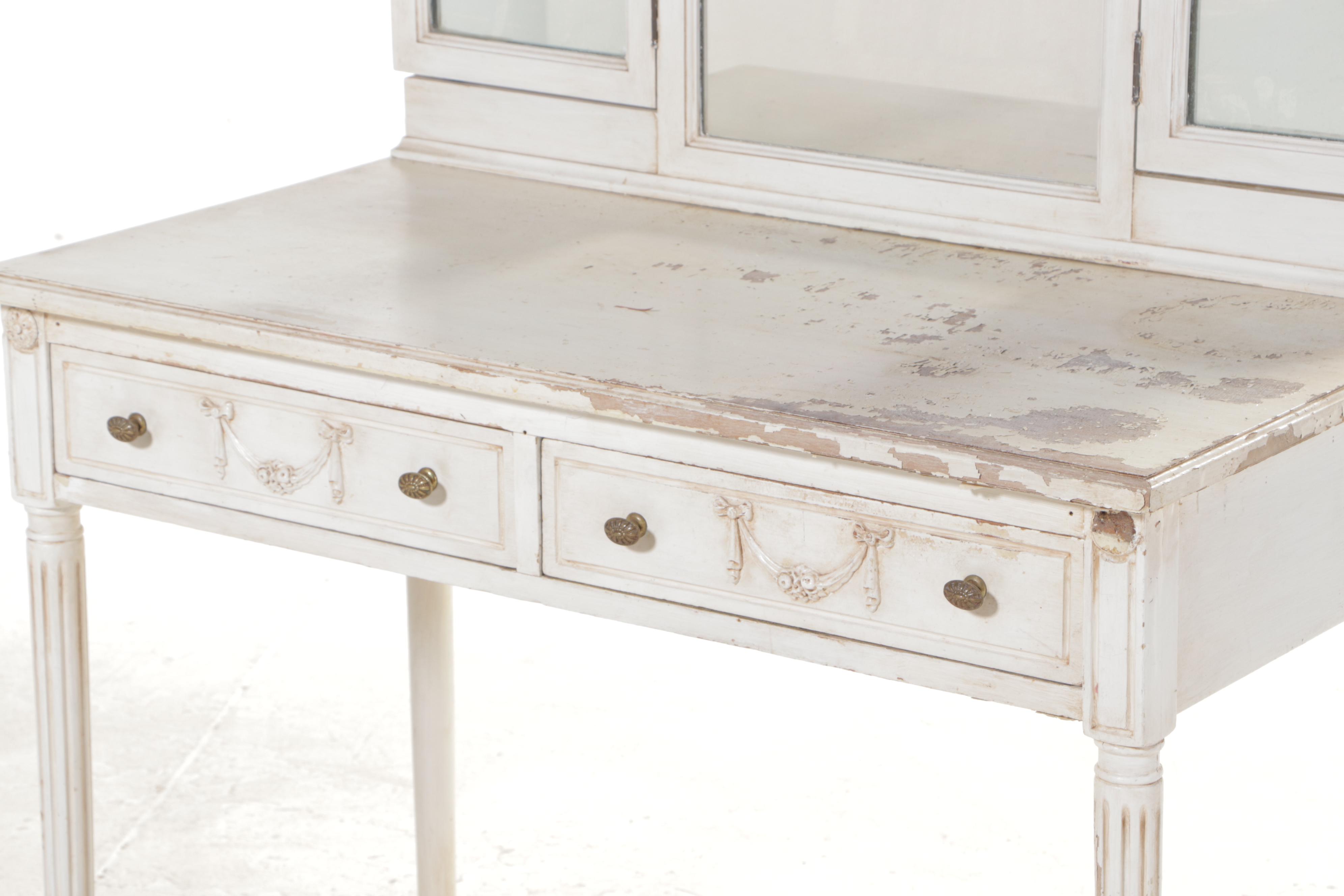Louis XVI Style White-Painted Vanity Table, Early 20th Century