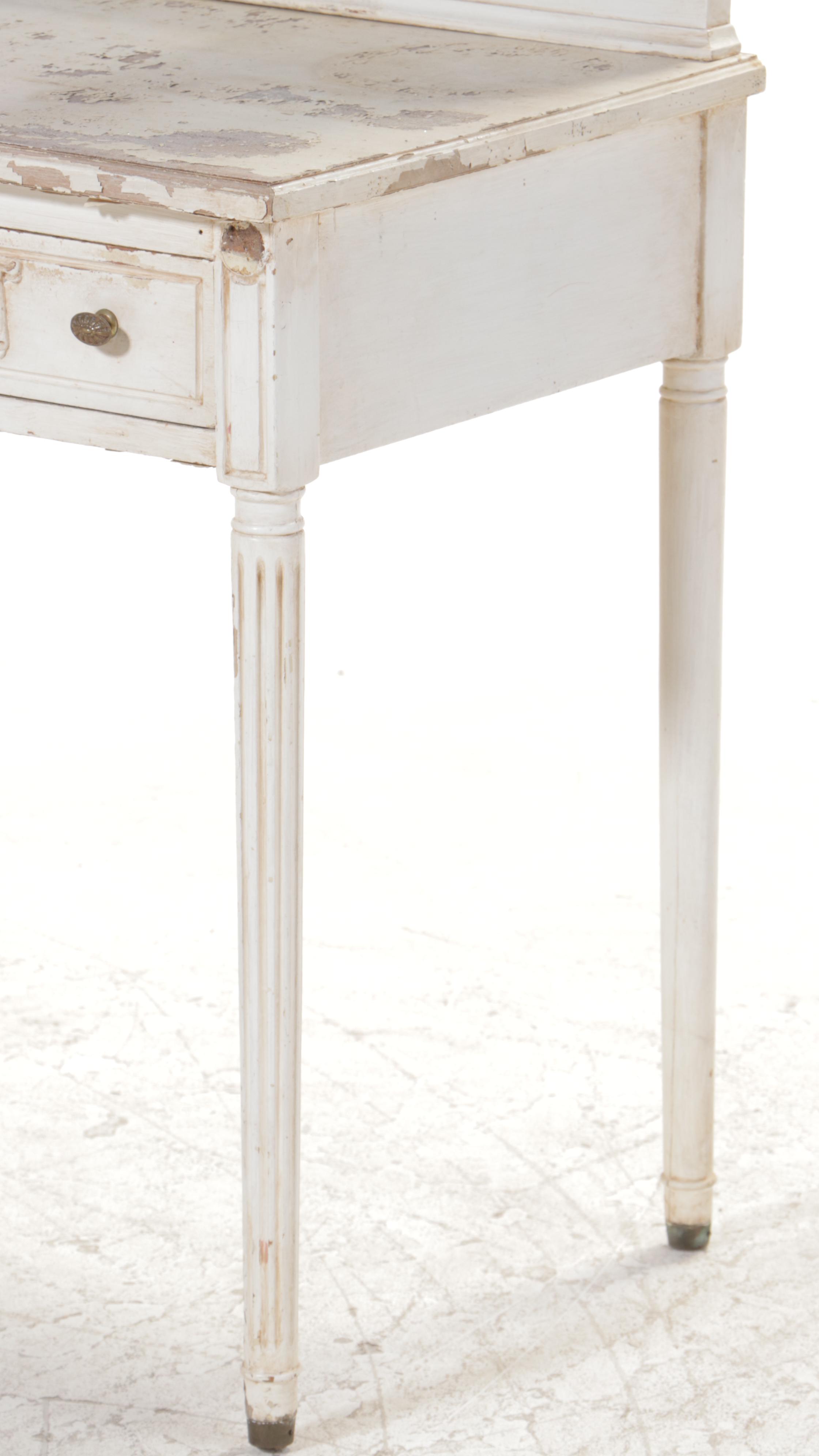 Louis XVI Style White-Painted Vanity Table, Early 20th Century