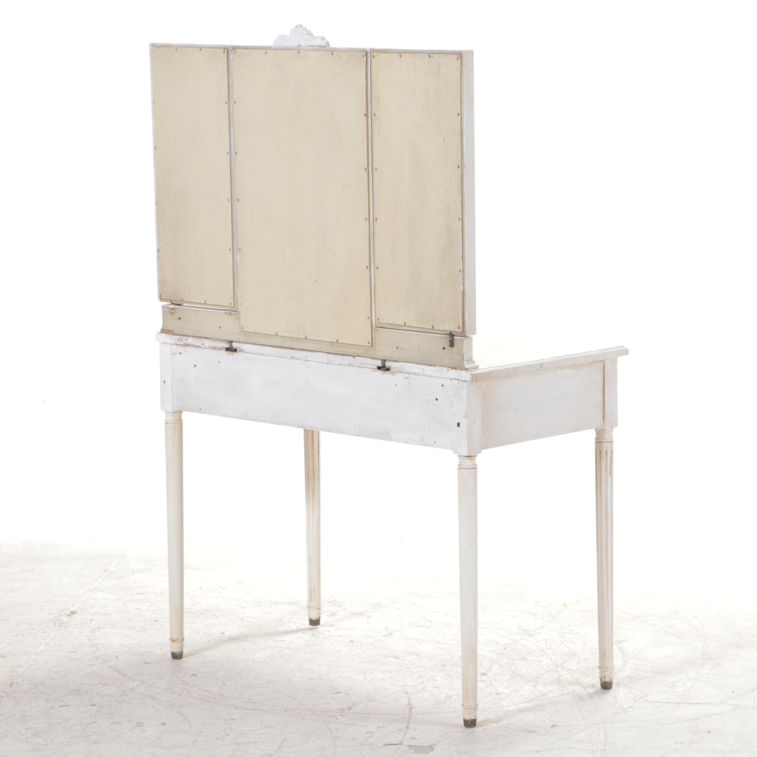 Louis XVI Style White-Painted Vanity Table, Early 20th Century