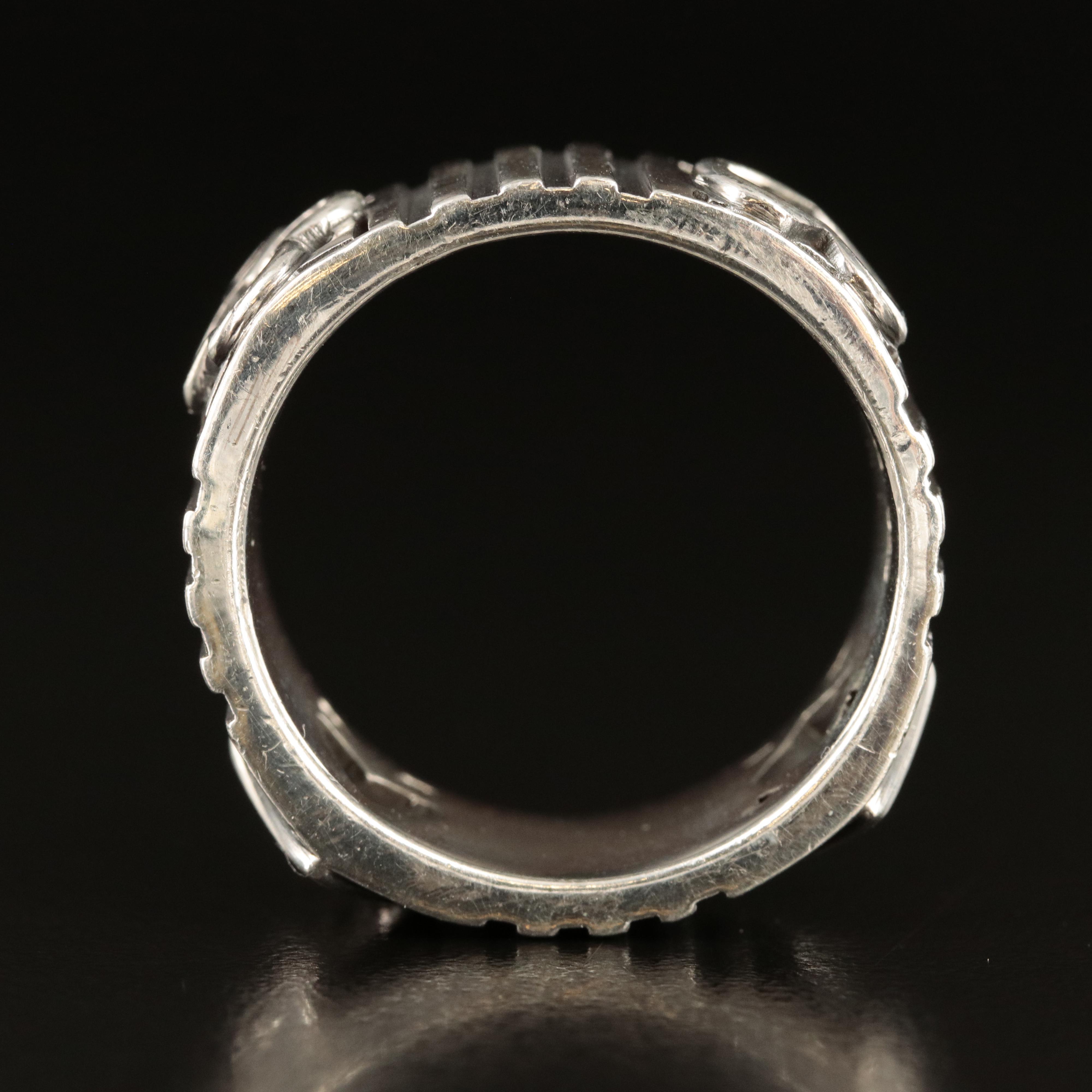 Sterling Playing Card Suit Band