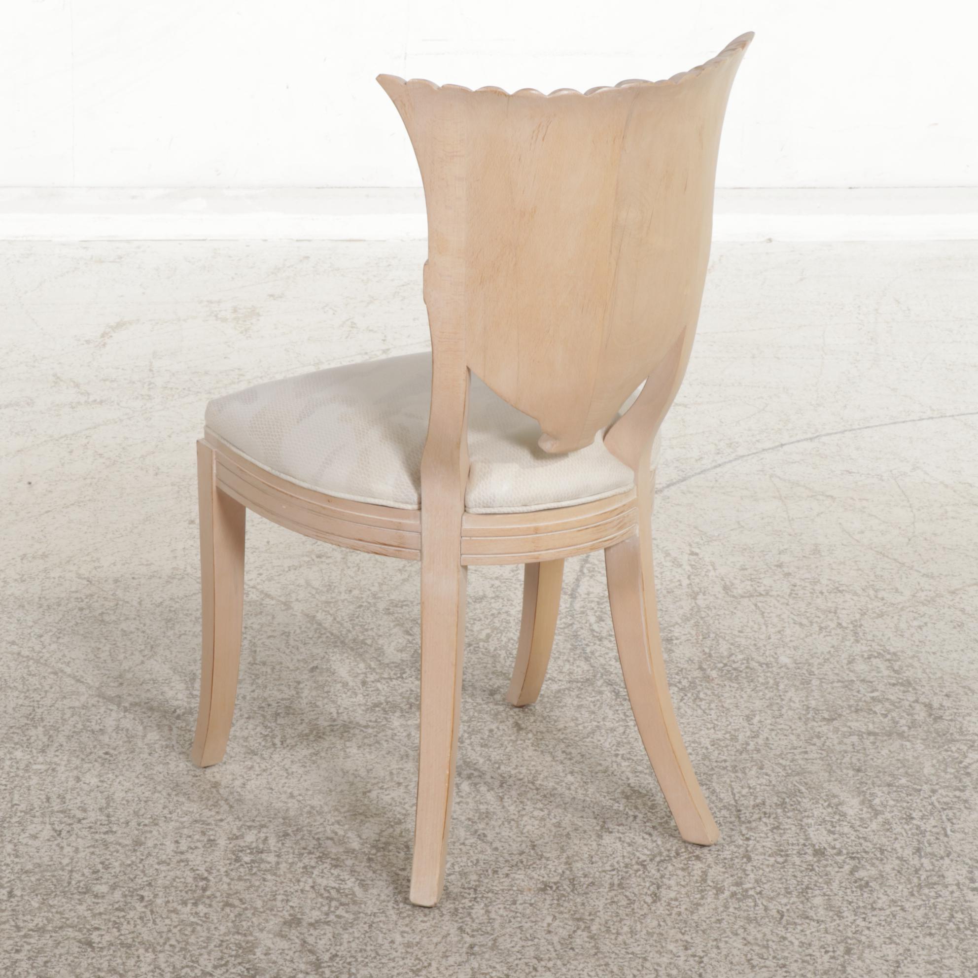 Pulaski Furniture Bleached Wood Side Chair with Two Side Tables