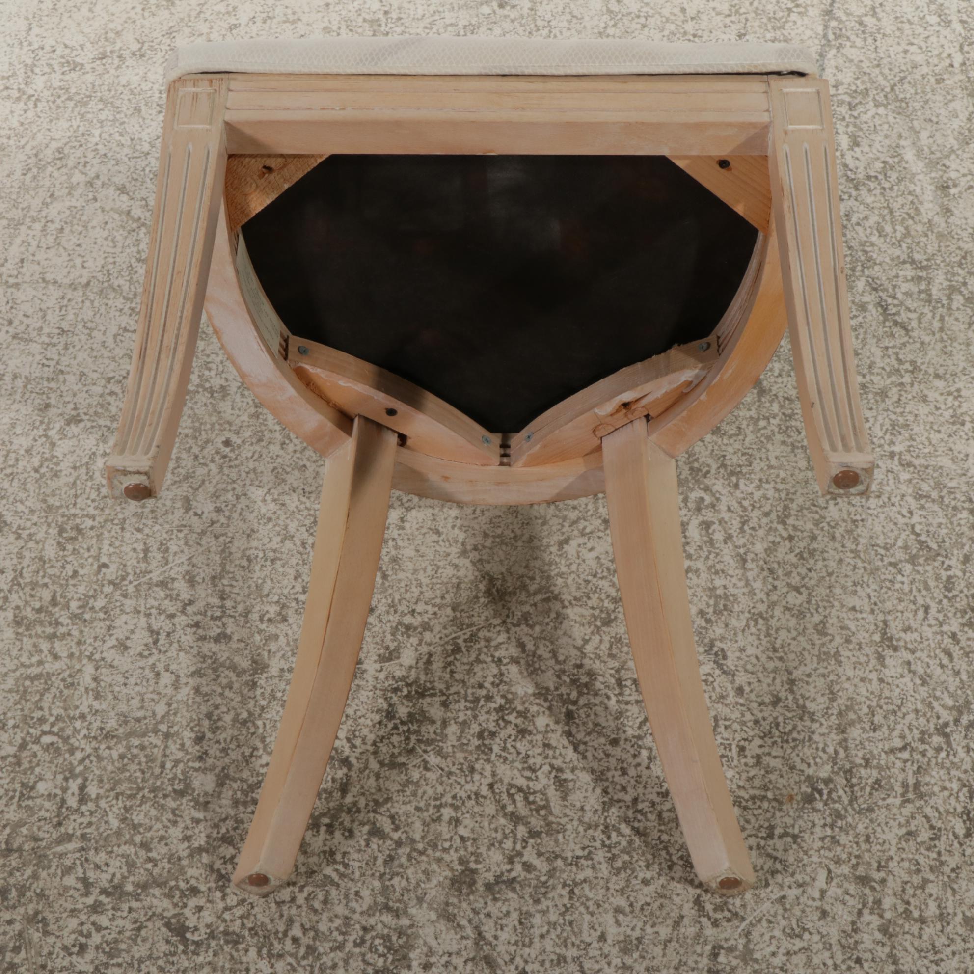 Pulaski Furniture Bleached Wood Side Chair with Two Side Tables