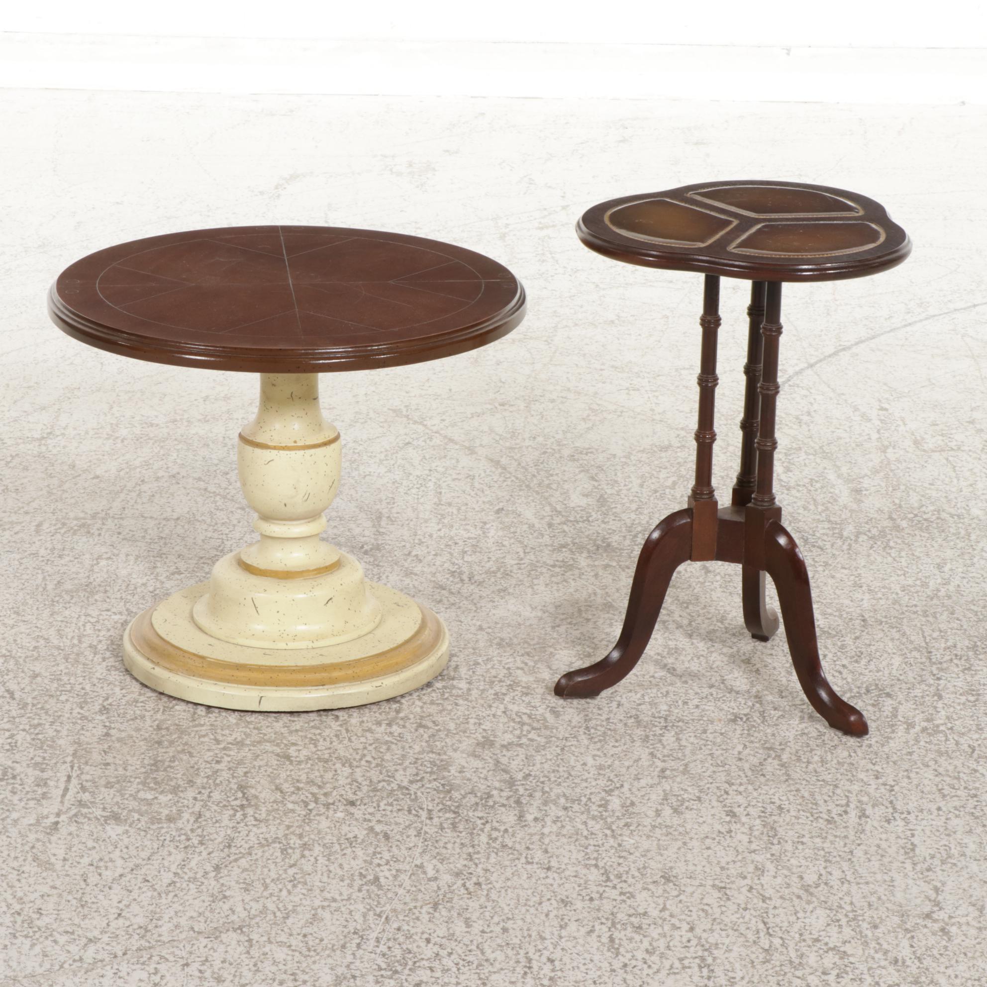 Pulaski Furniture Bleached Wood Side Chair with Two Side Tables