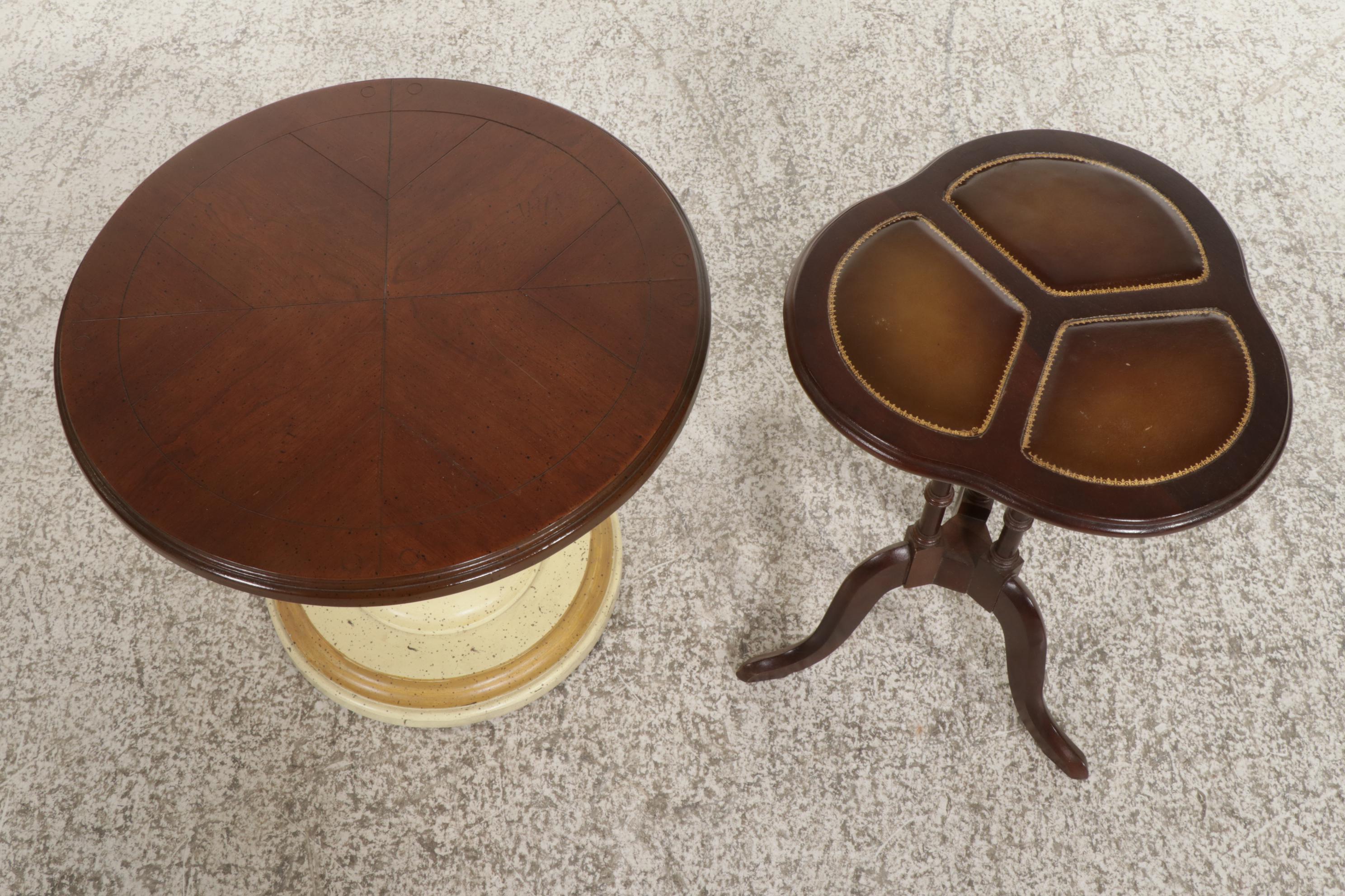 Pulaski Furniture Bleached Wood Side Chair with Two Side Tables