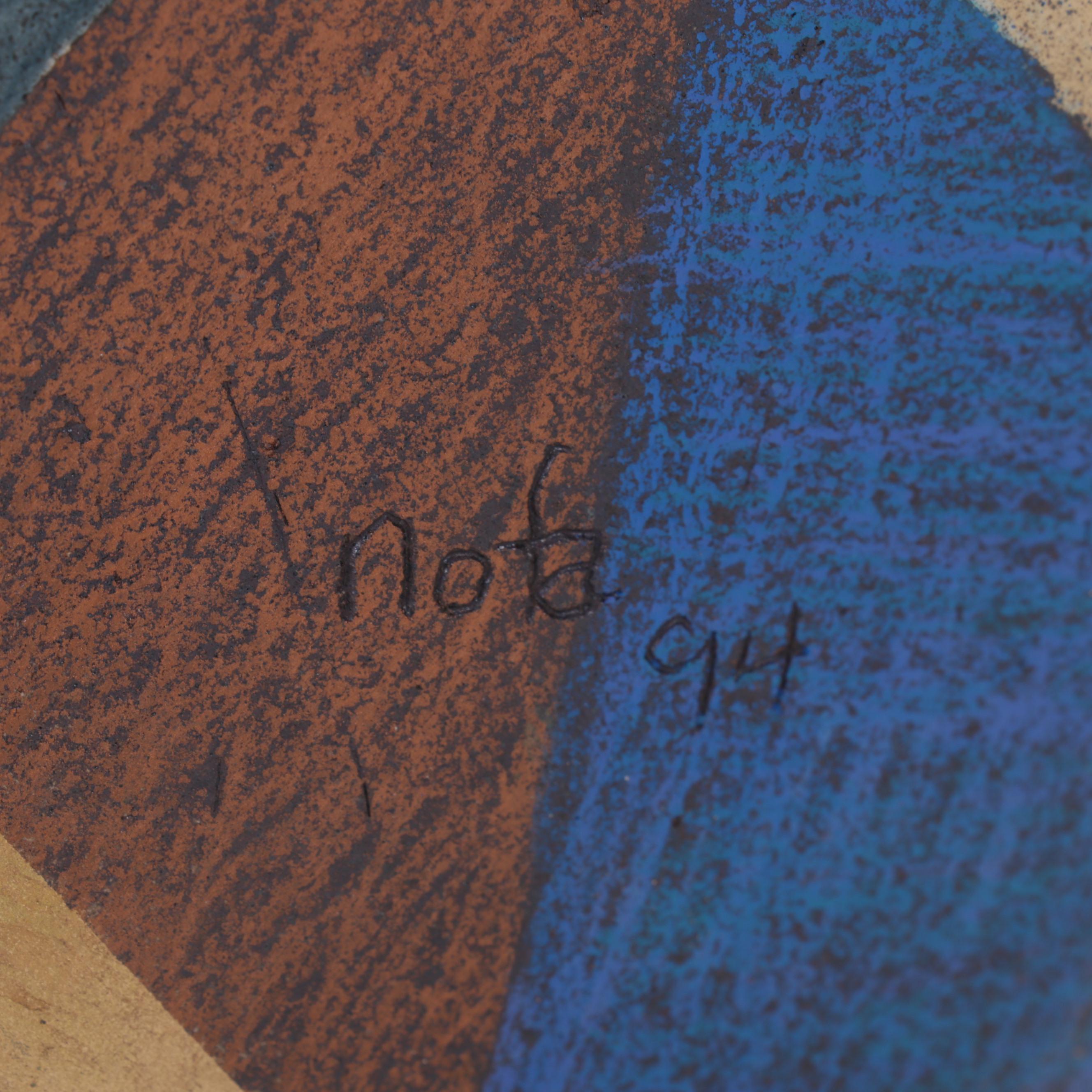 Artist Signed Hand-Painted Vase, Late 20th Century