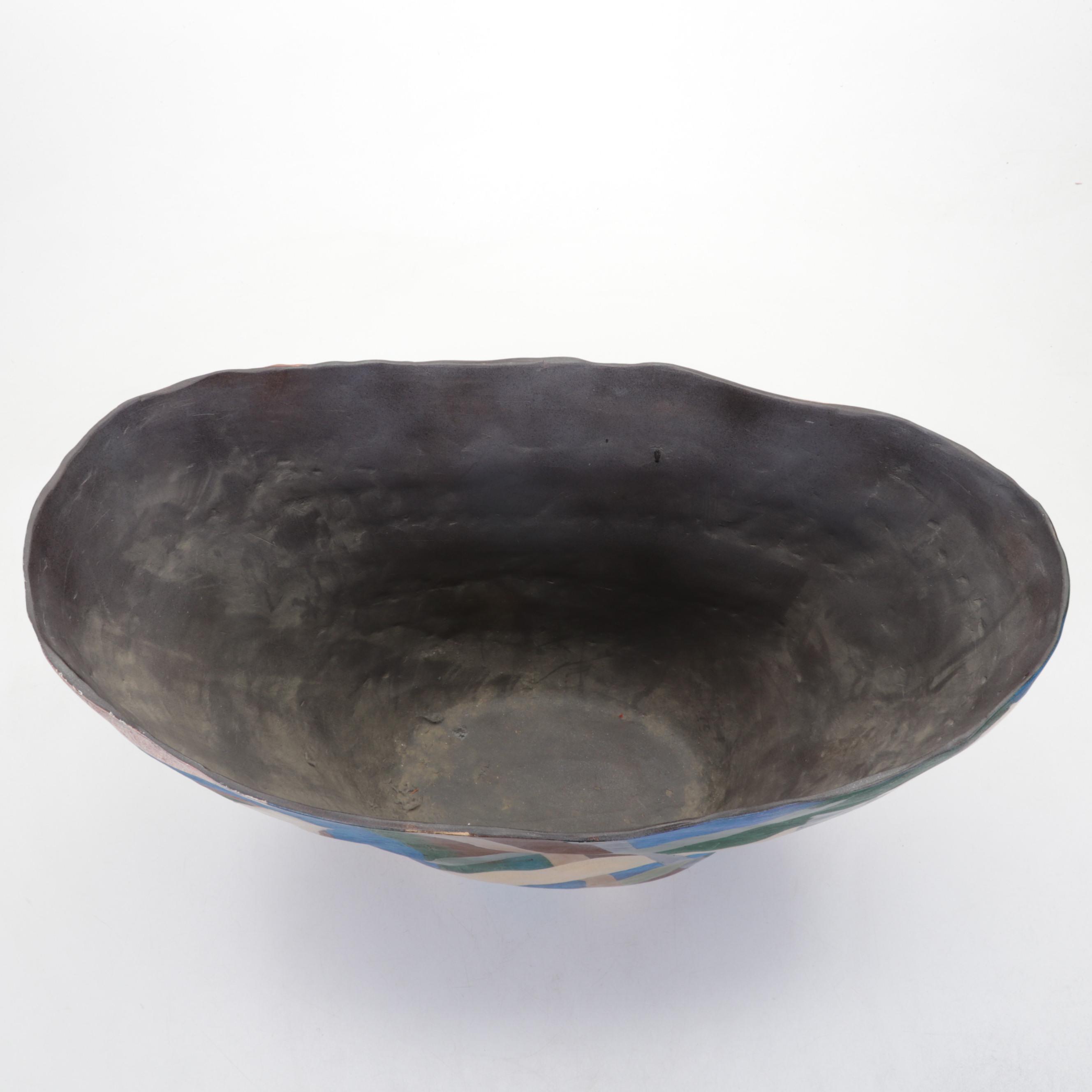 Artist Signed Hand-Painted Vase, Late 20th Century