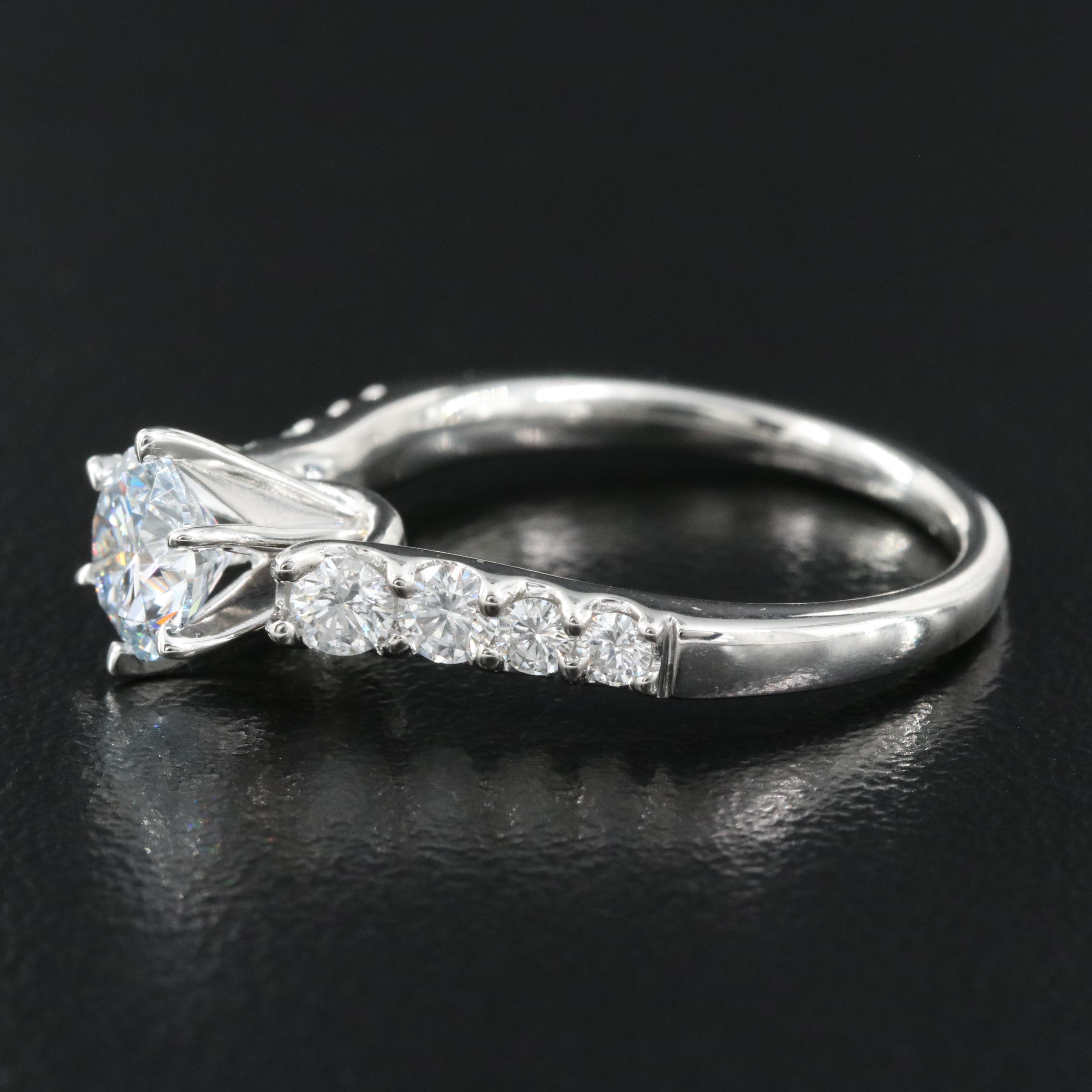 Platinum 1.30 Lab Grown Diamond Ring
