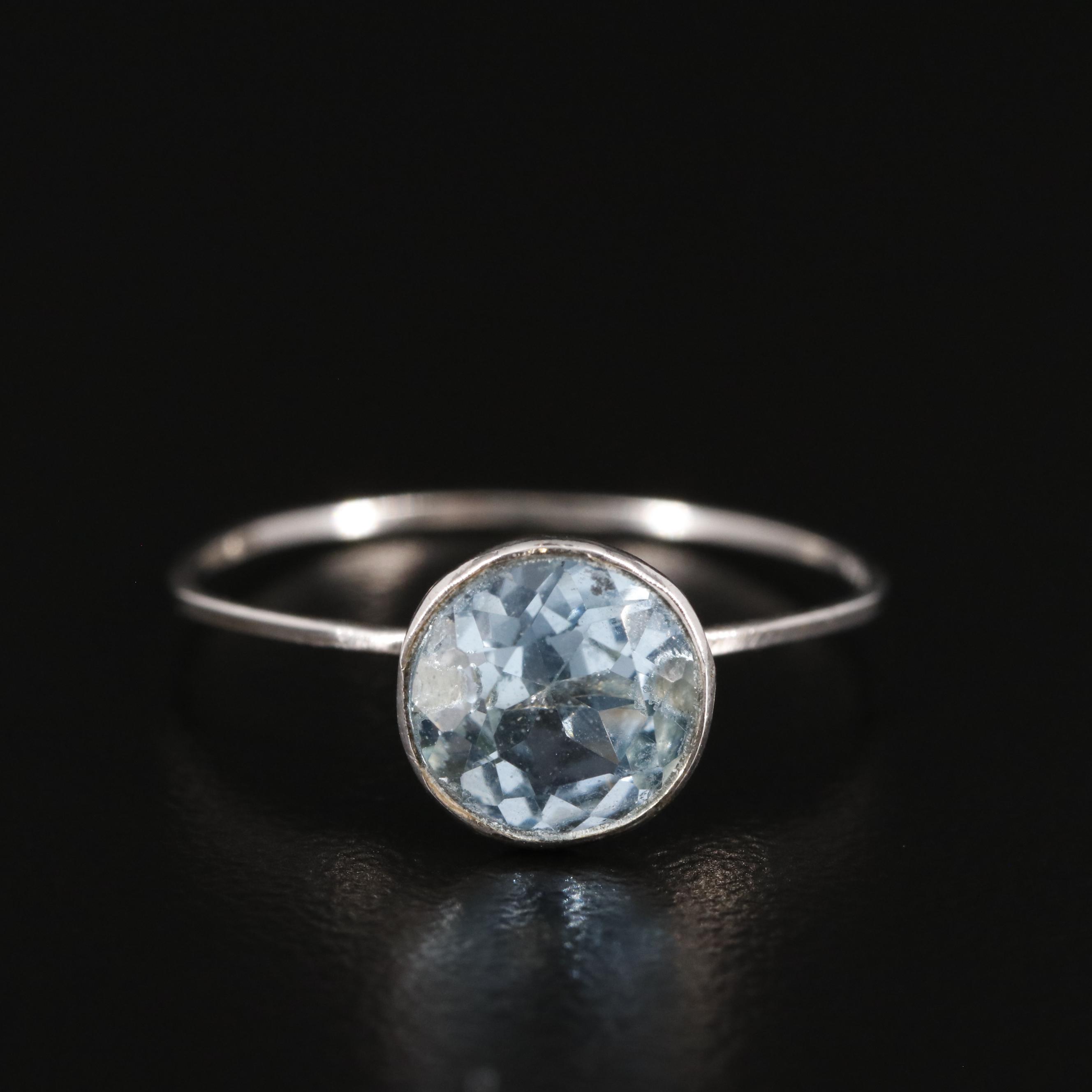 14K Blue Topaz Ring