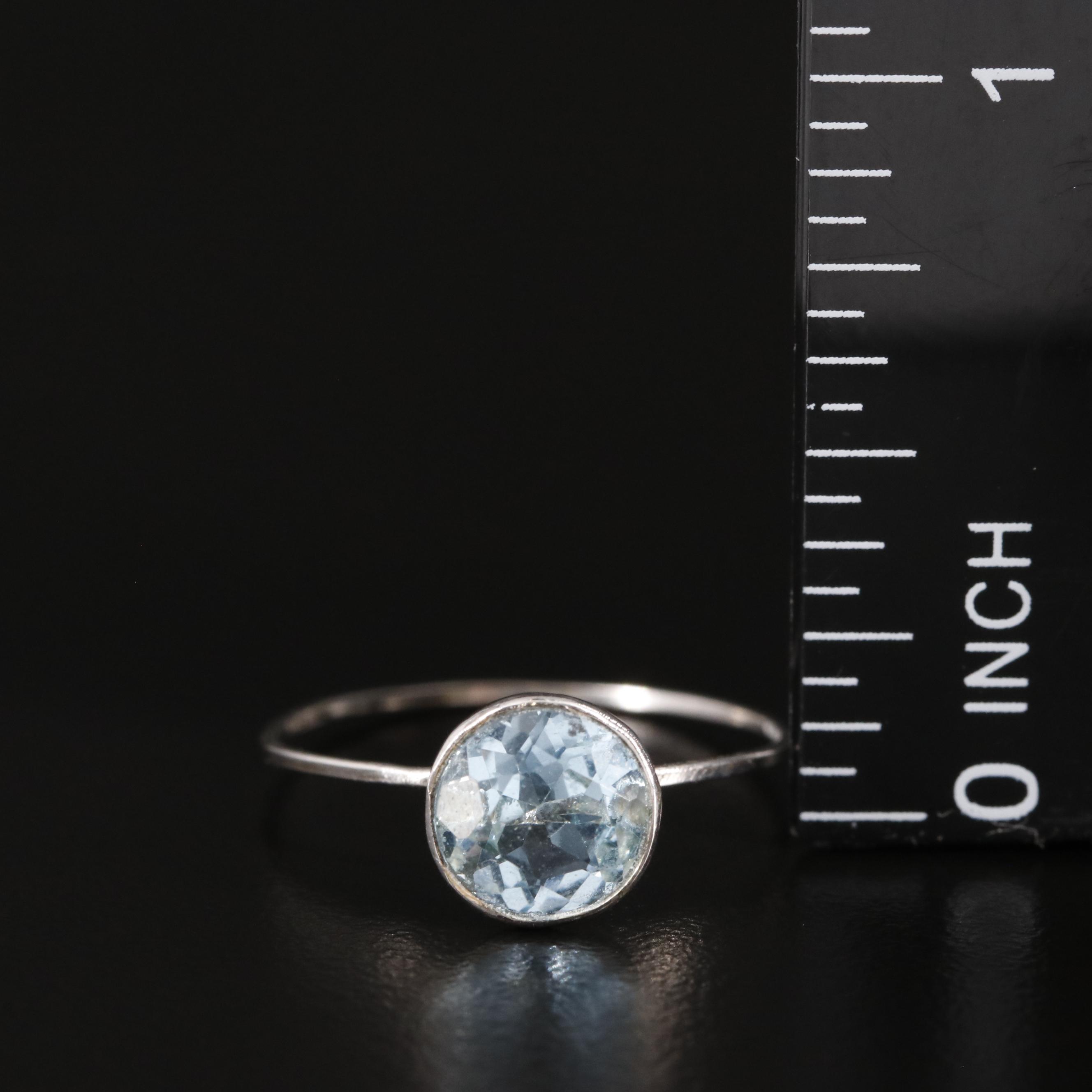 14K Blue Topaz Ring