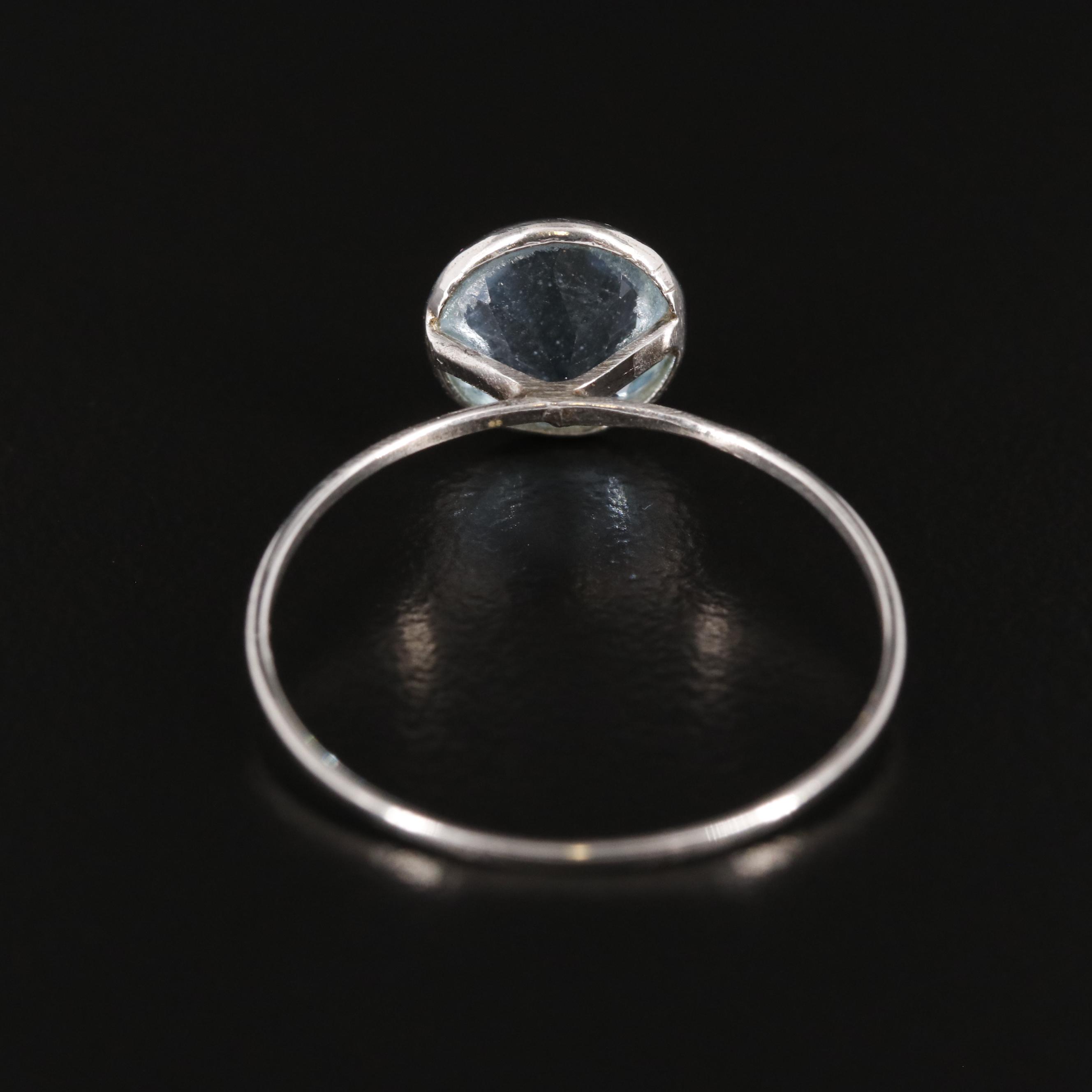 14K Blue Topaz Ring