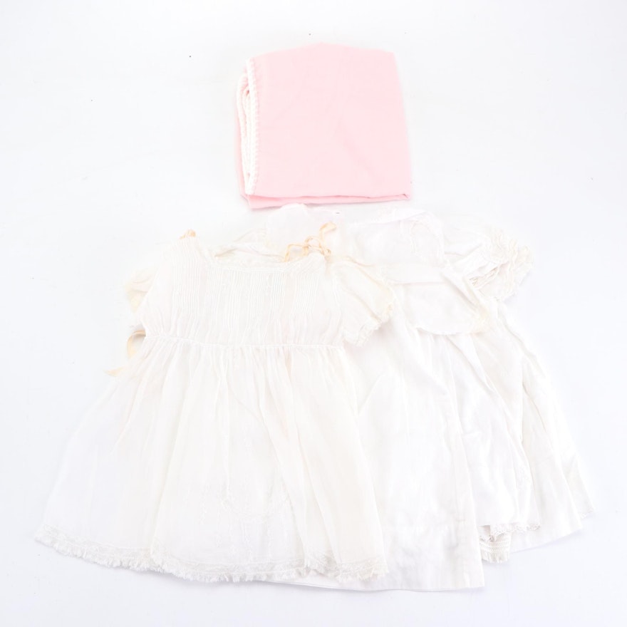 Embroidered Lace Trimmed Infant Dresses Including Marcelle Julien and More