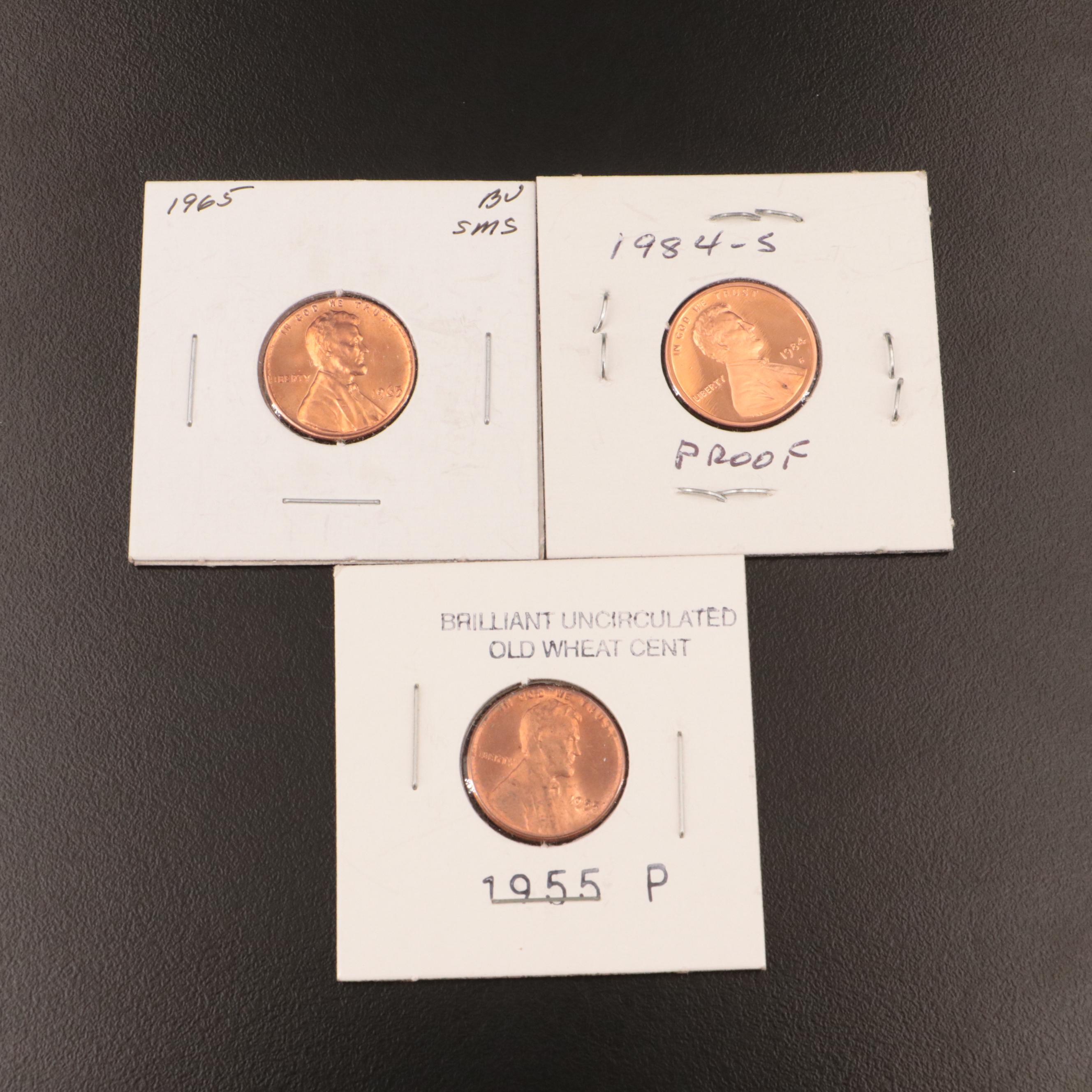 Seventy-Three Lincoln Cents, Wheat, Memorial, Proofs