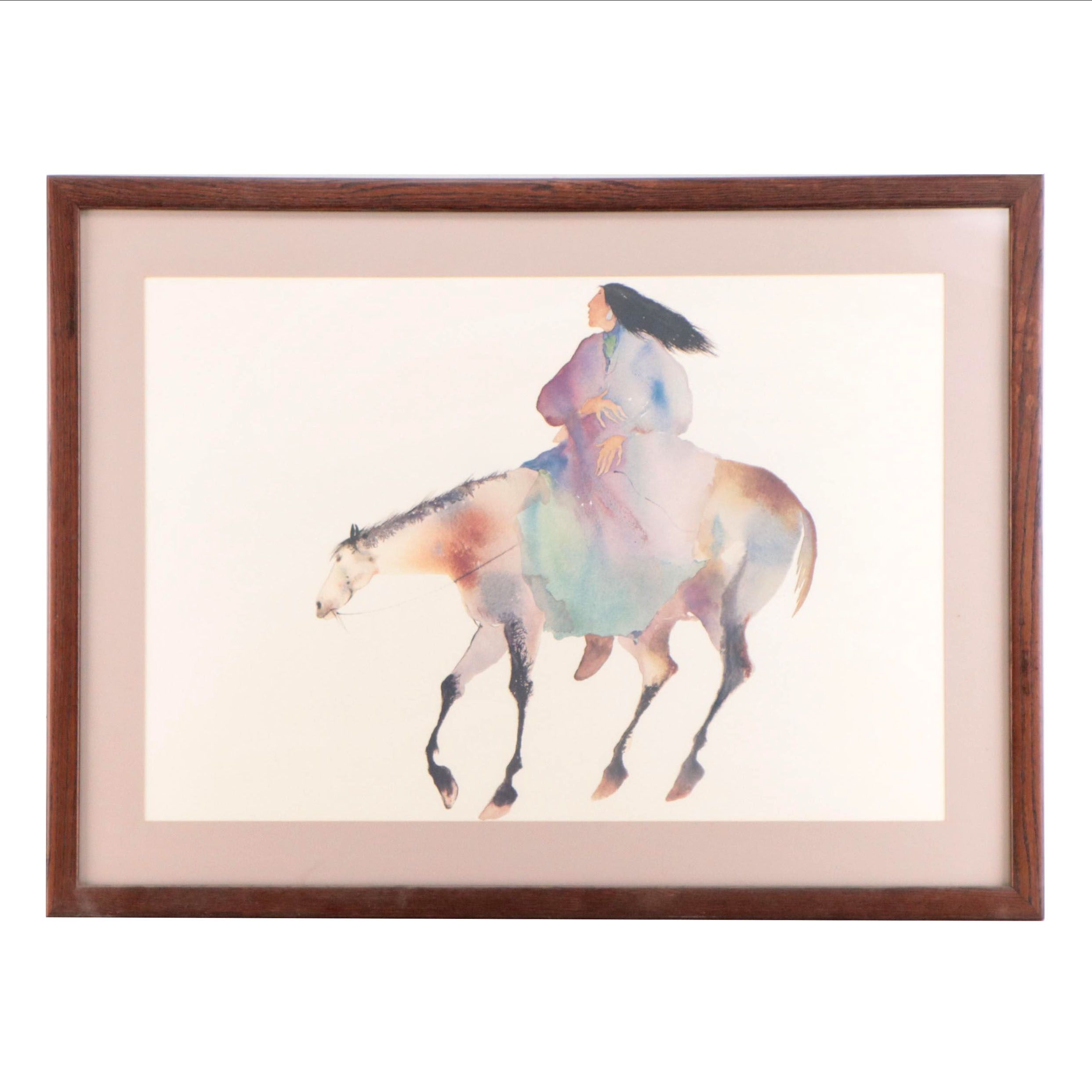 Offset Lithograph After Carol Grigg "Song to Mother Moon," Late 20th Century