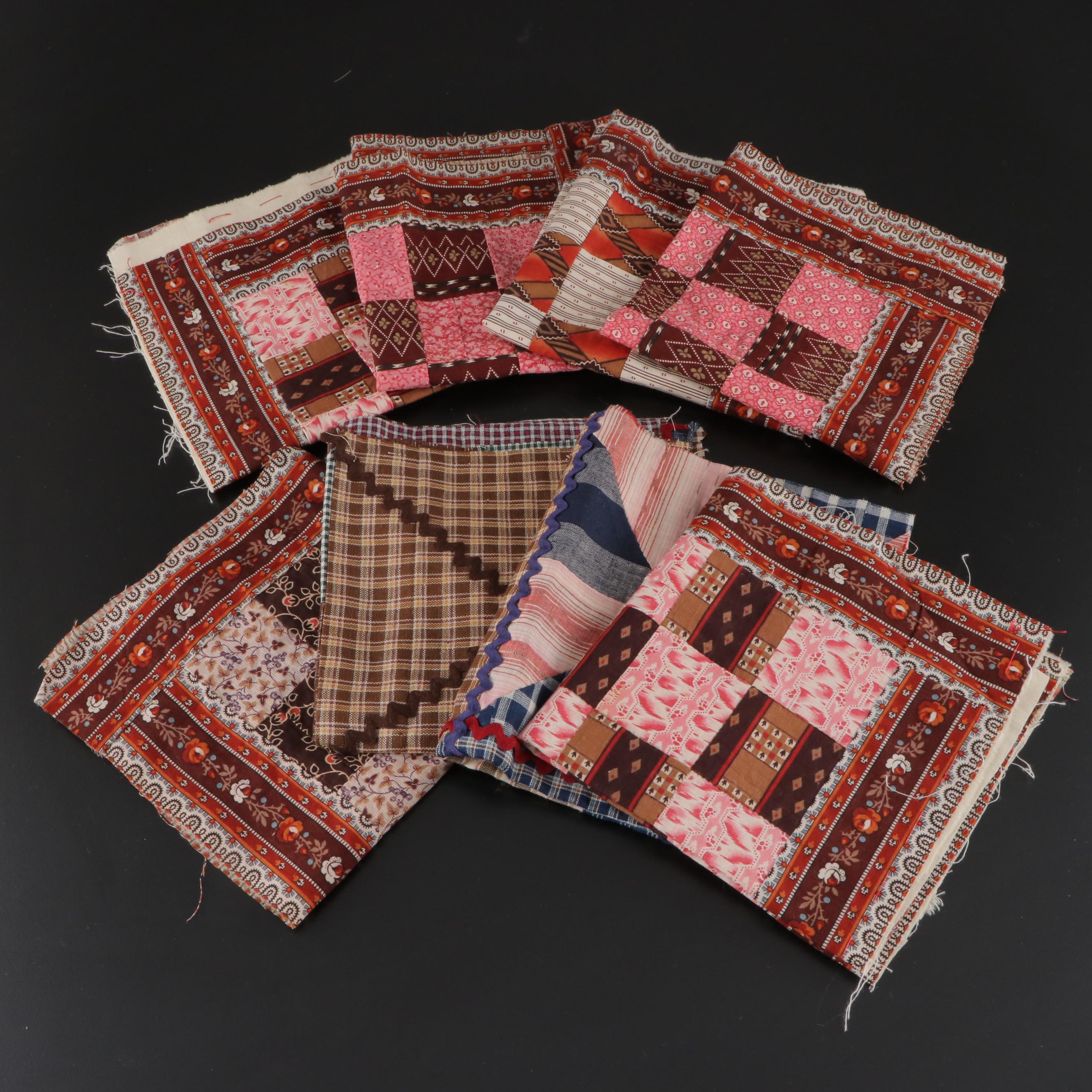 Embroidered and Crocheted Pillowcases With Handkerchiefs and Quilt Pieces