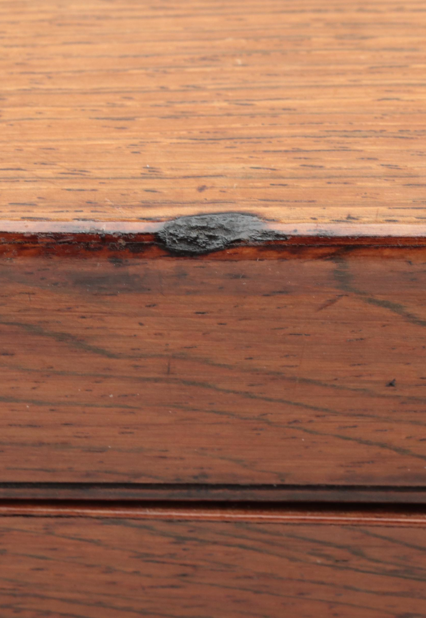 English Rosewood Writing Box with Brass Inlay, Mid to Late 19th Century