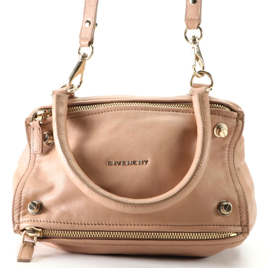 Givenchy Mini Pandora Bag in Grained Leather and Detachable Strap