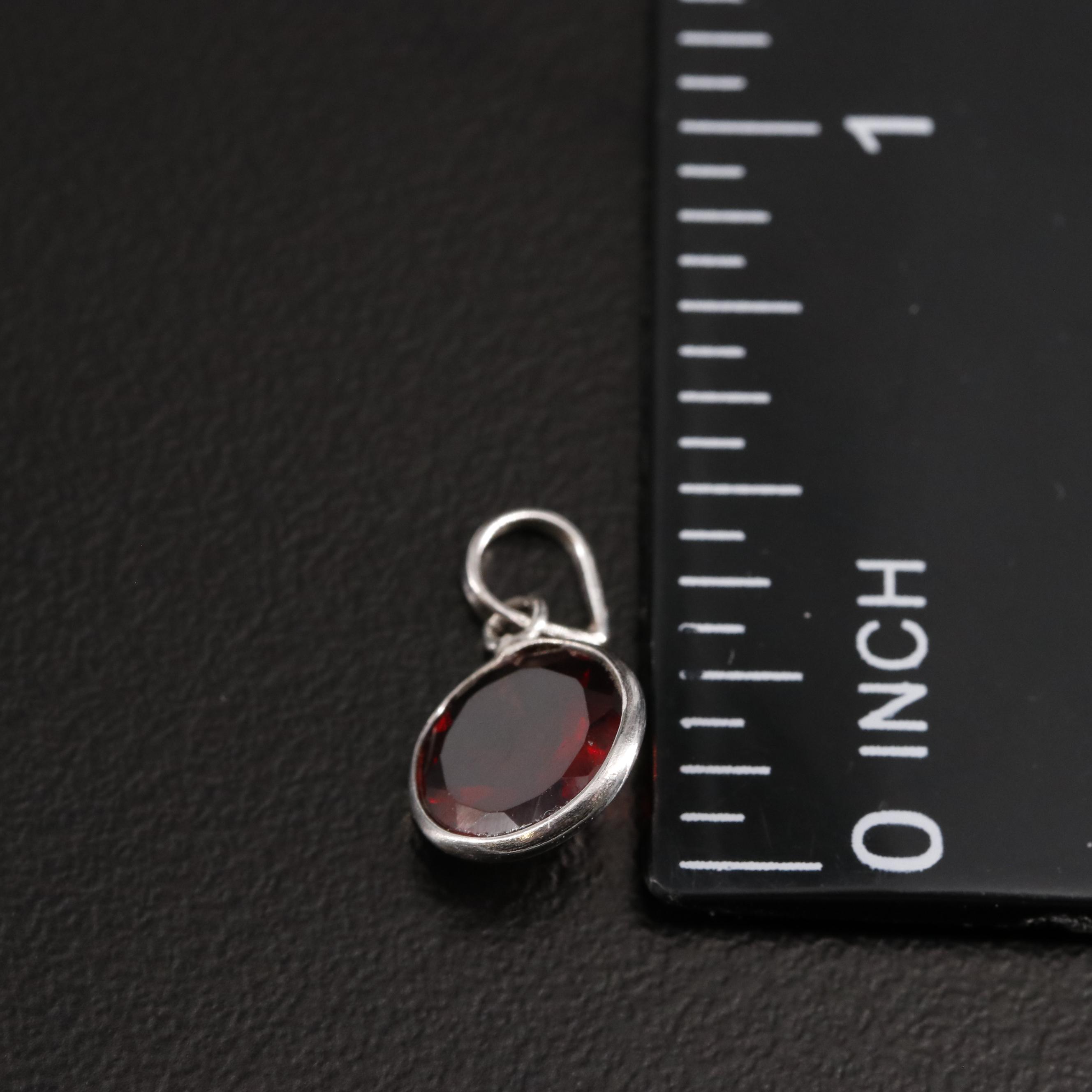 14K Garnet Pendant