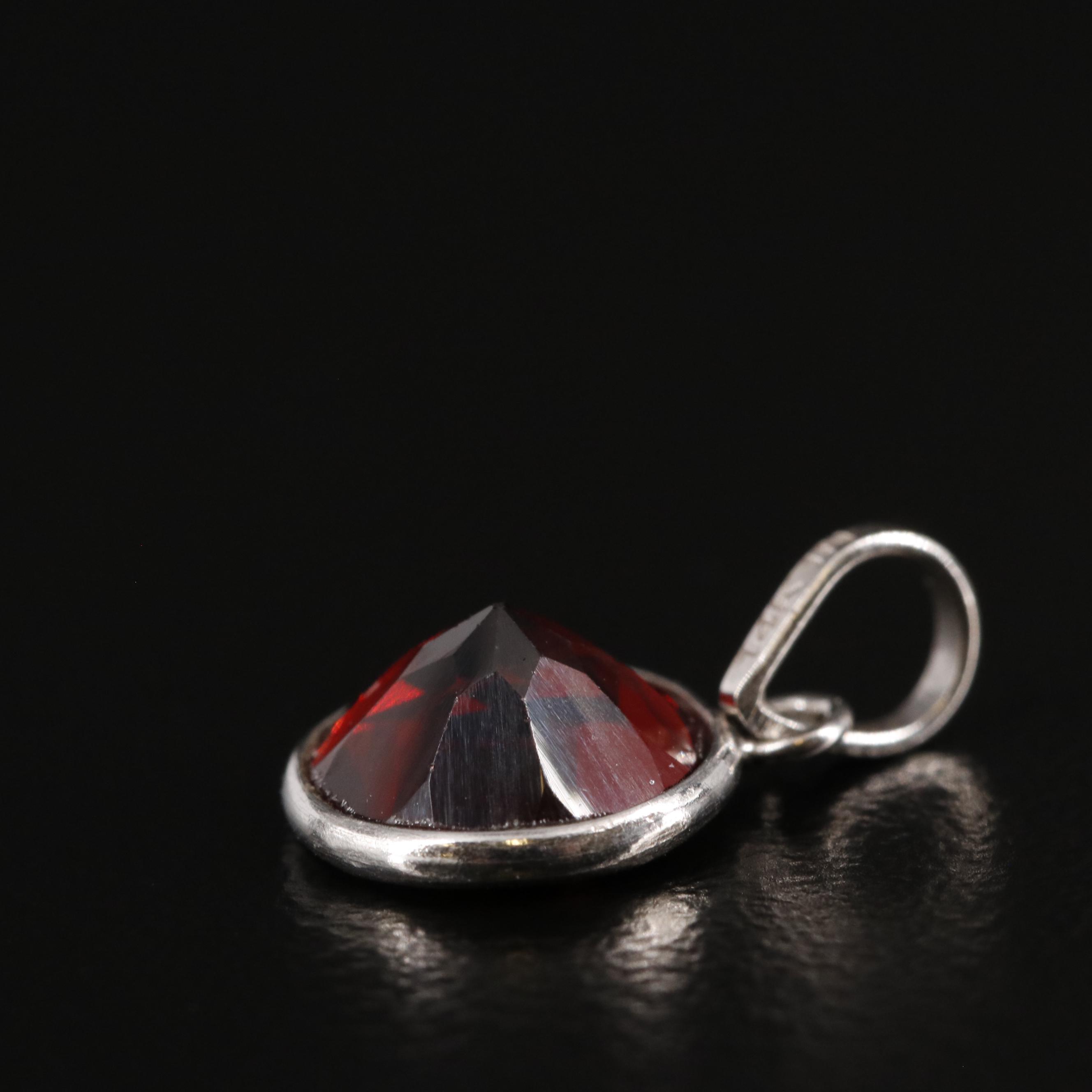 14K Garnet Pendant