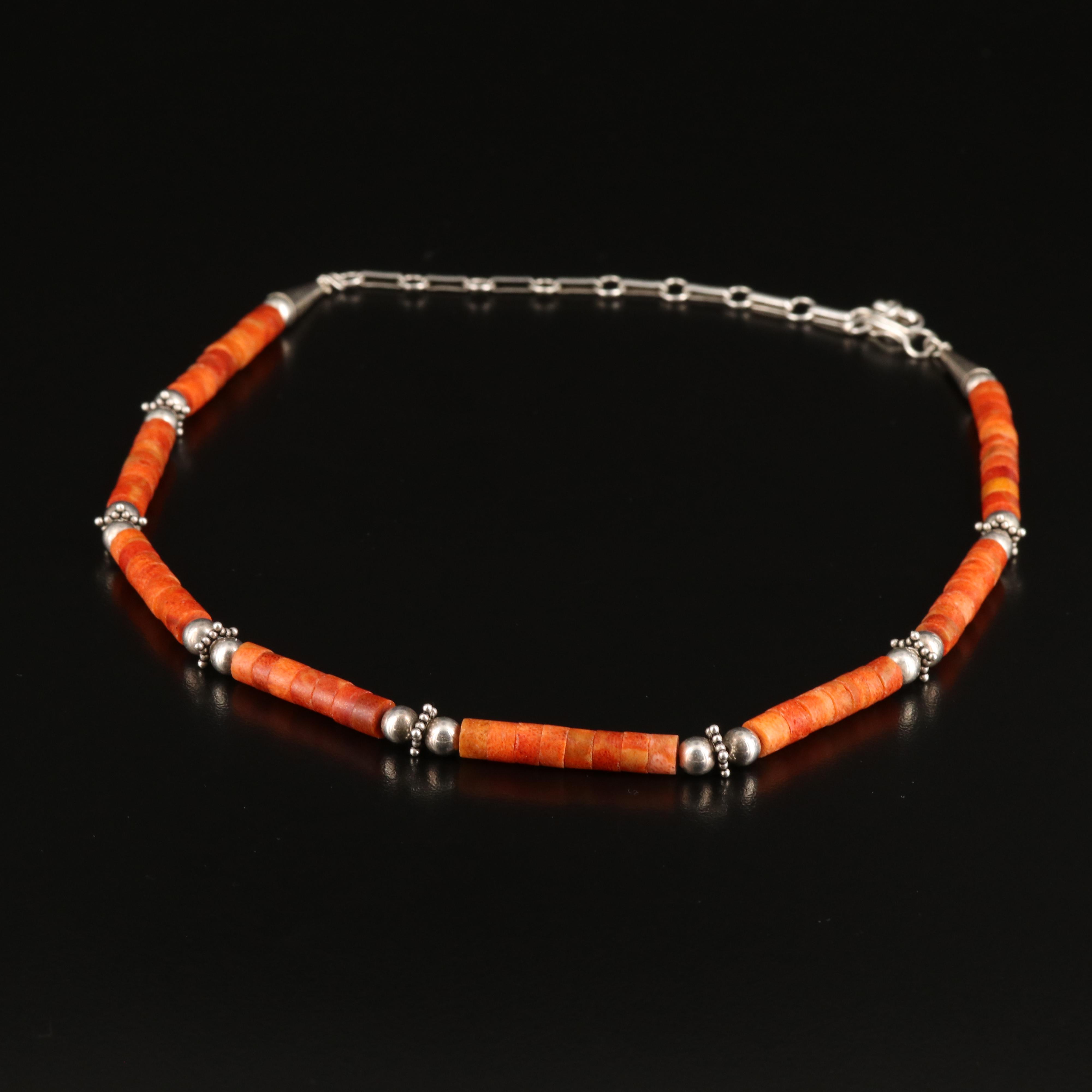 Sterling Coral Necklace