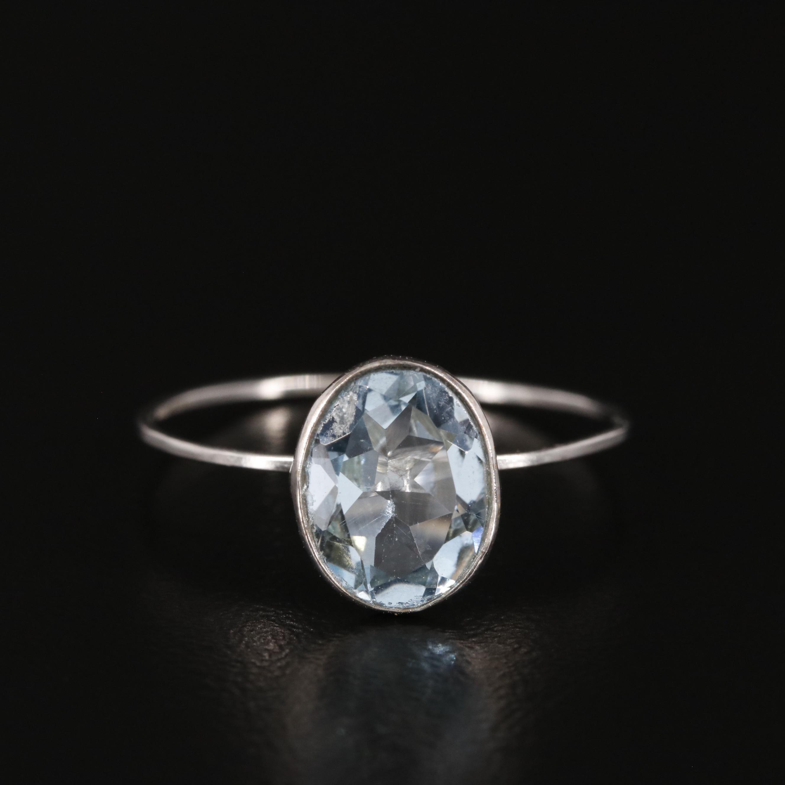 14K Blue Topaz Ring