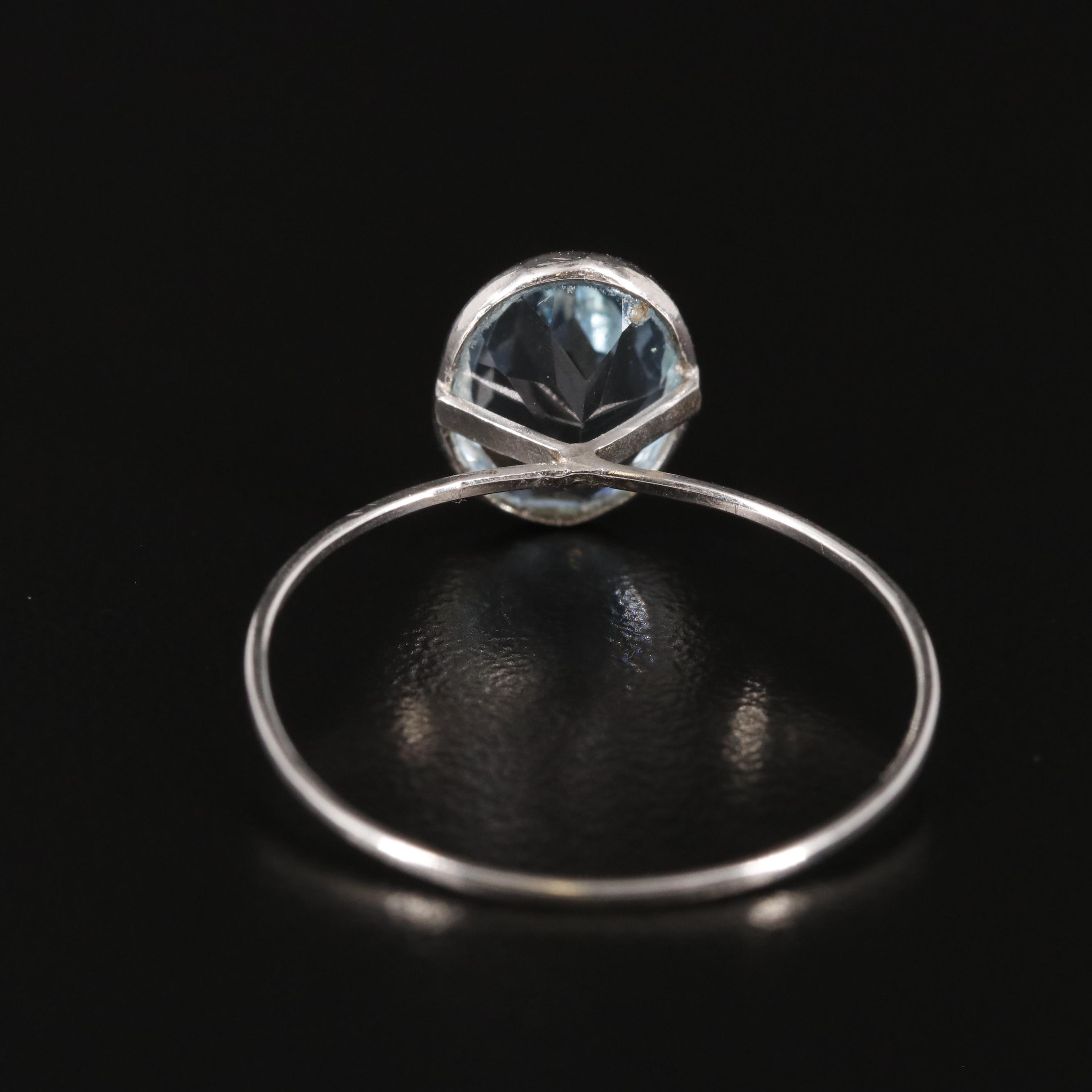 14K Blue Topaz Ring