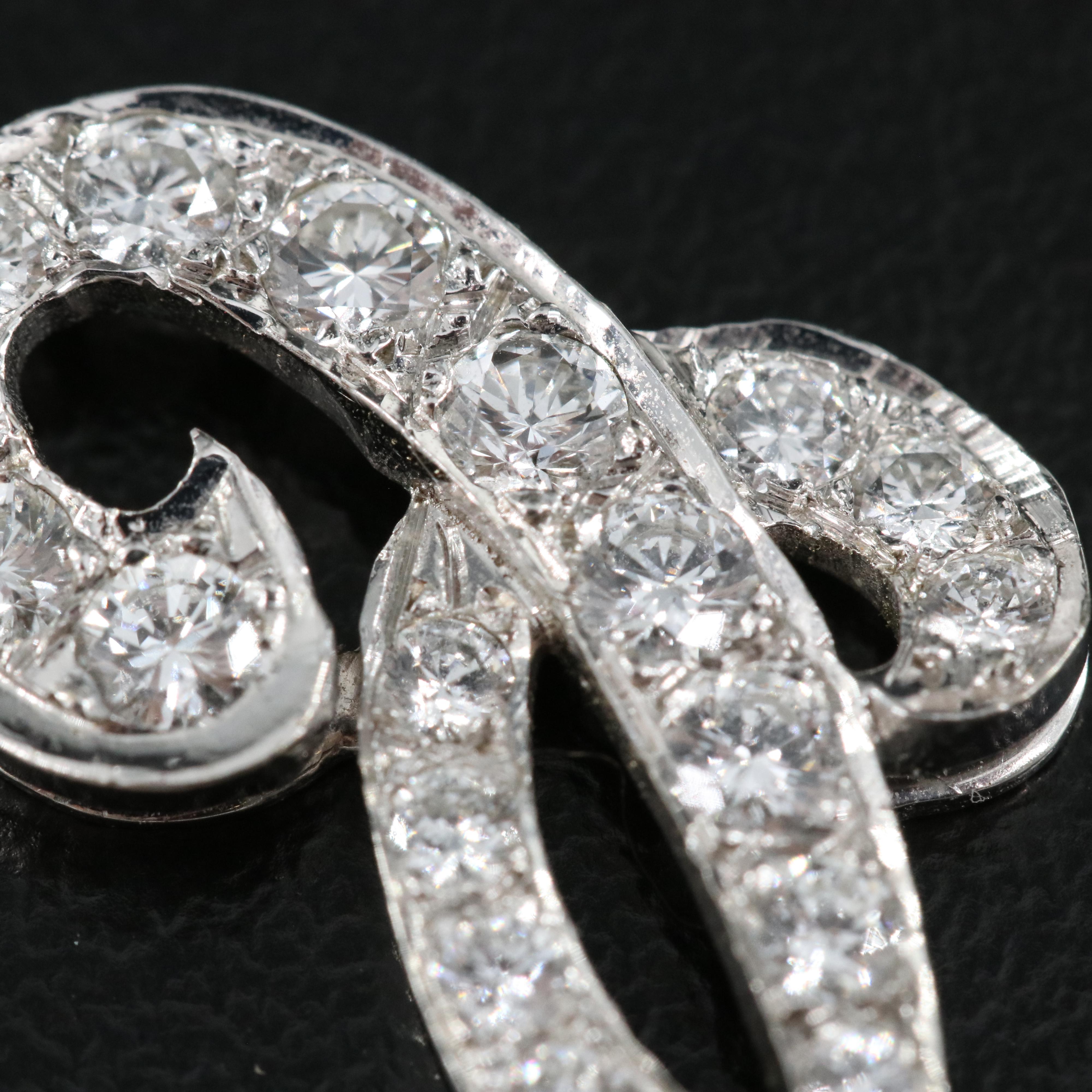 14K 0.95 CTW Diamond "C" Pendant