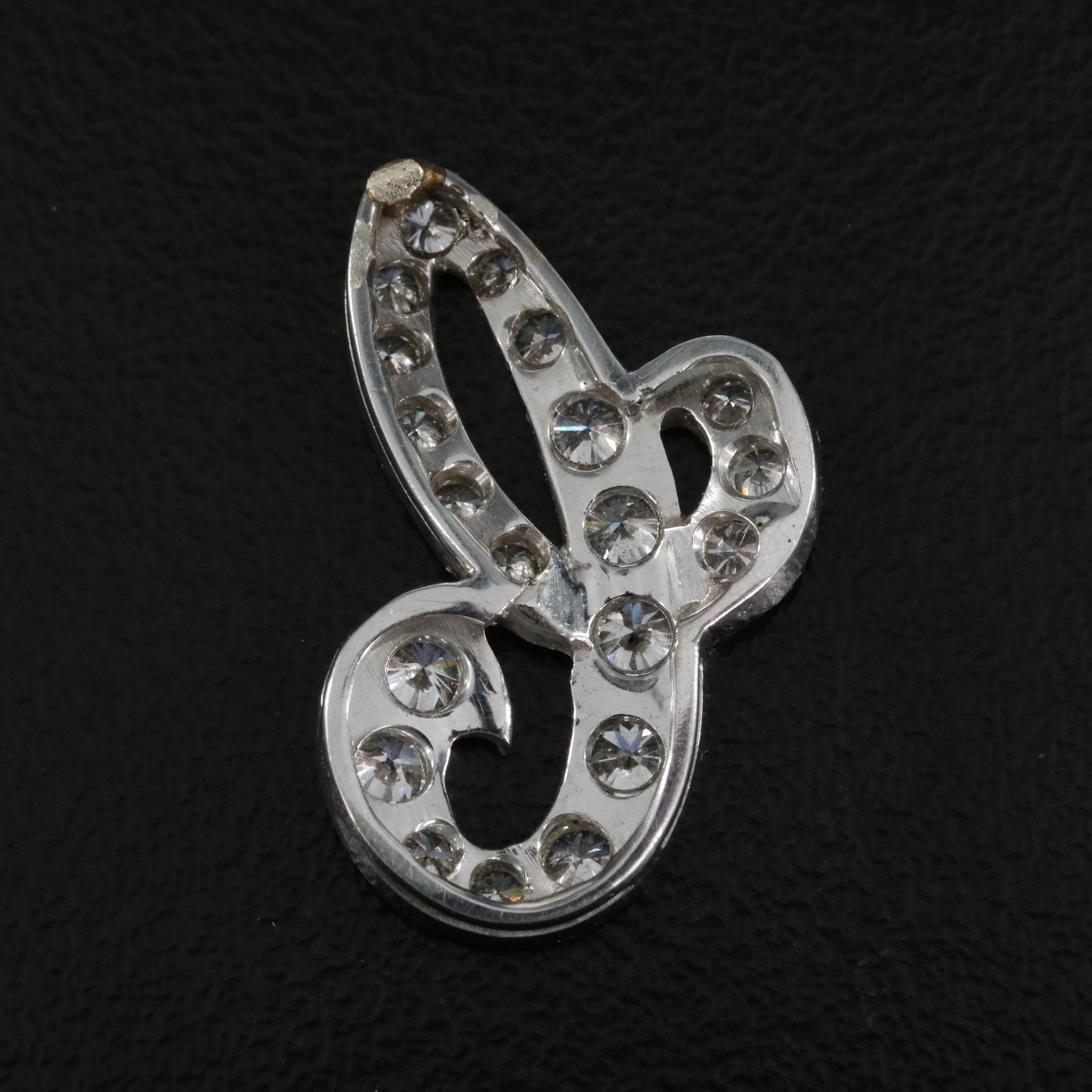 14K 0.95 CTW Diamond "C" Pendant