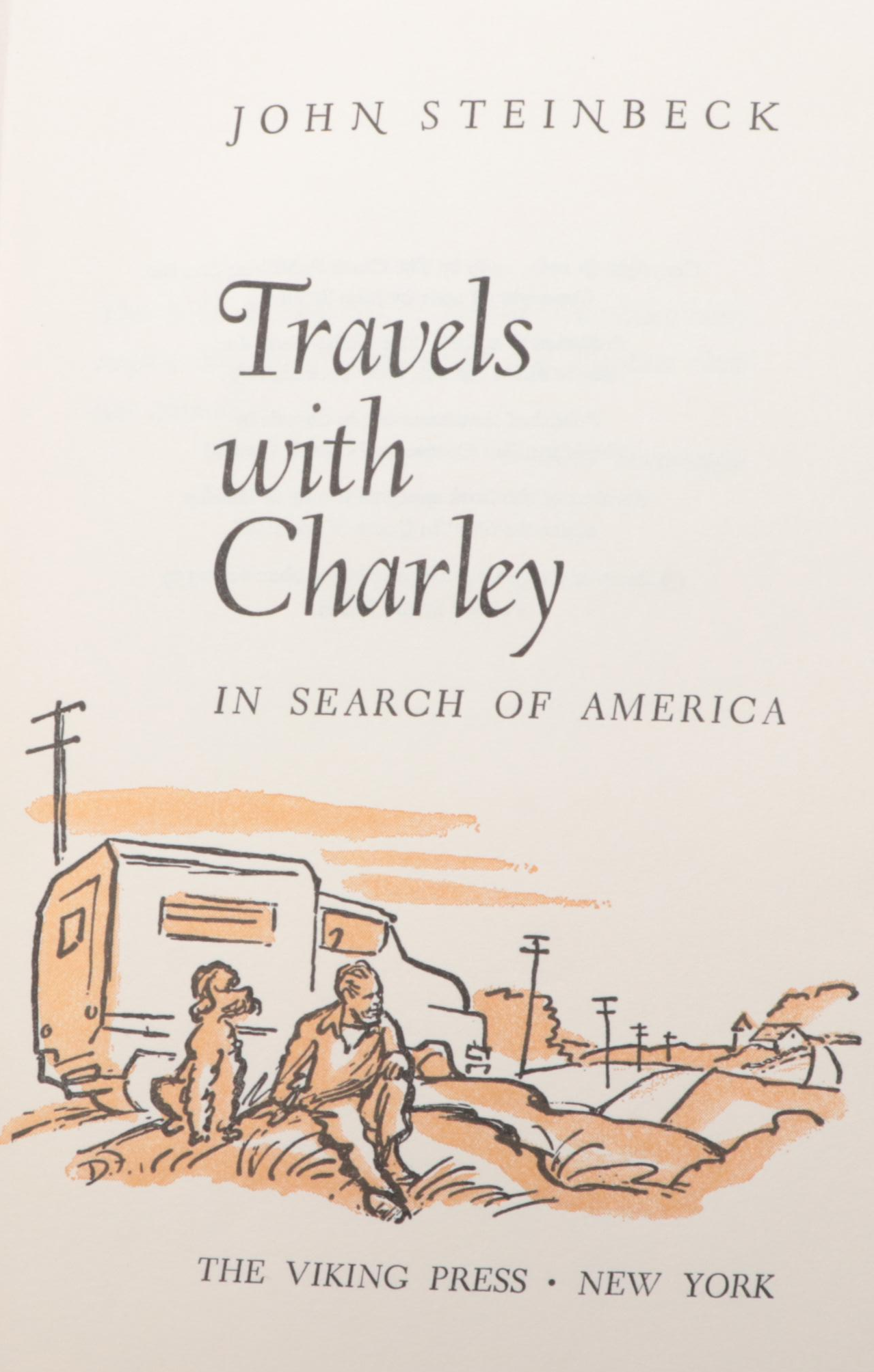 Book Club Edition "Travels with Charley" by John Steinbeck, 1962