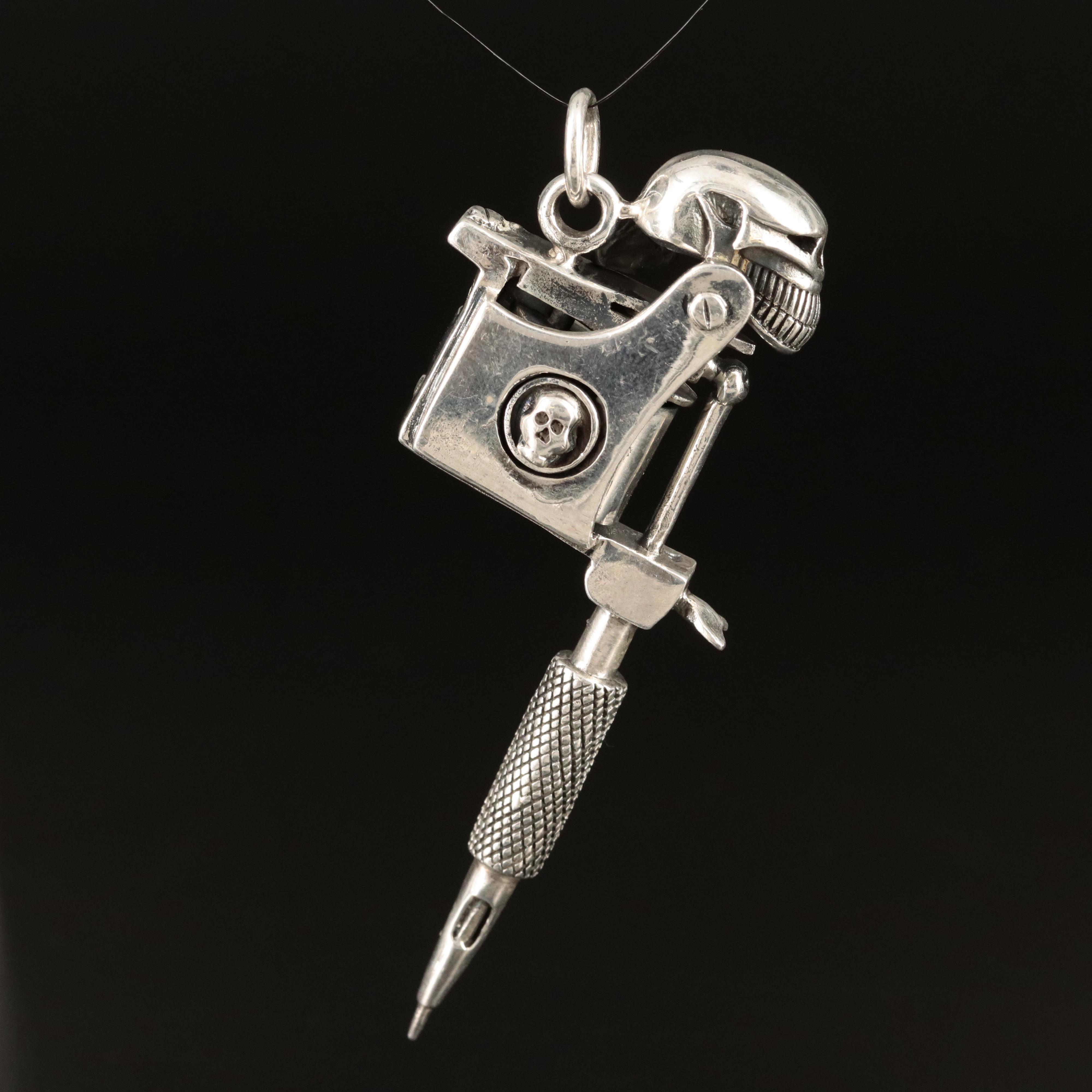 Sterling Skull Pendant